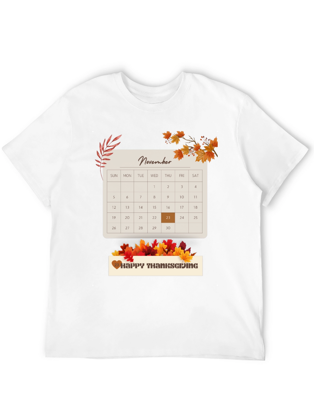 Thanksgiving November 23rd Calendar T-Shirt