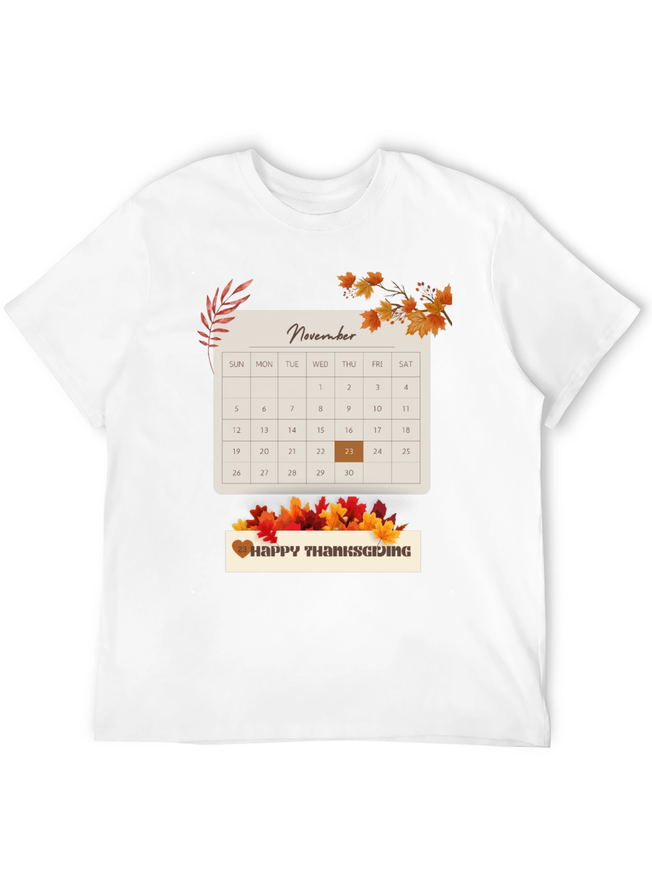 Thanksgiving November 23rd Calendar T-Shirt
