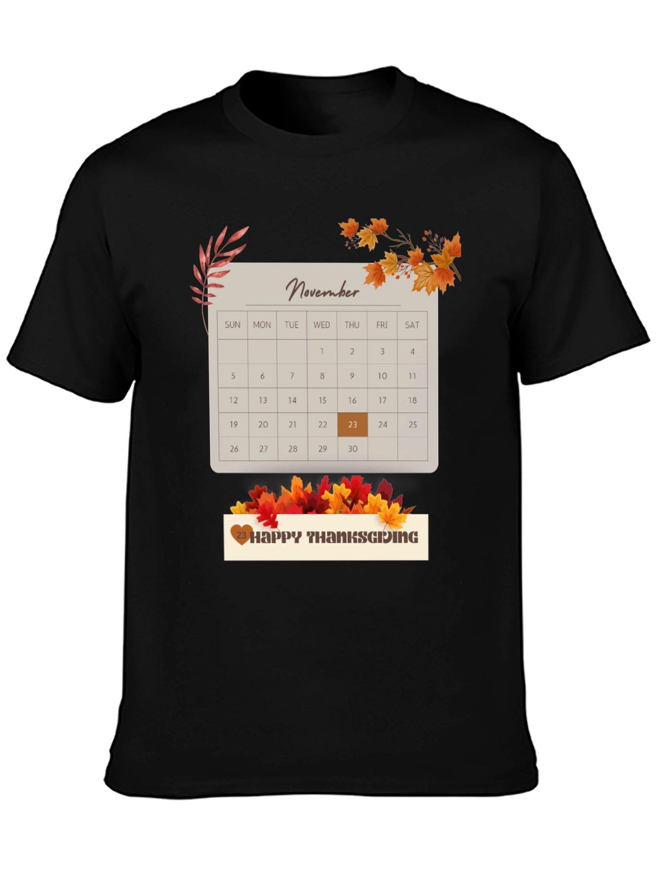 Thanksgiving November 23rd Calendar T-Shirt