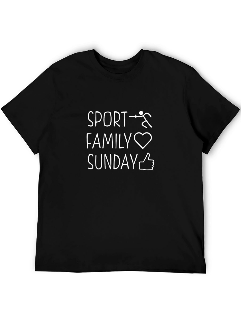 Sport Family Sunday Black T-Shirt