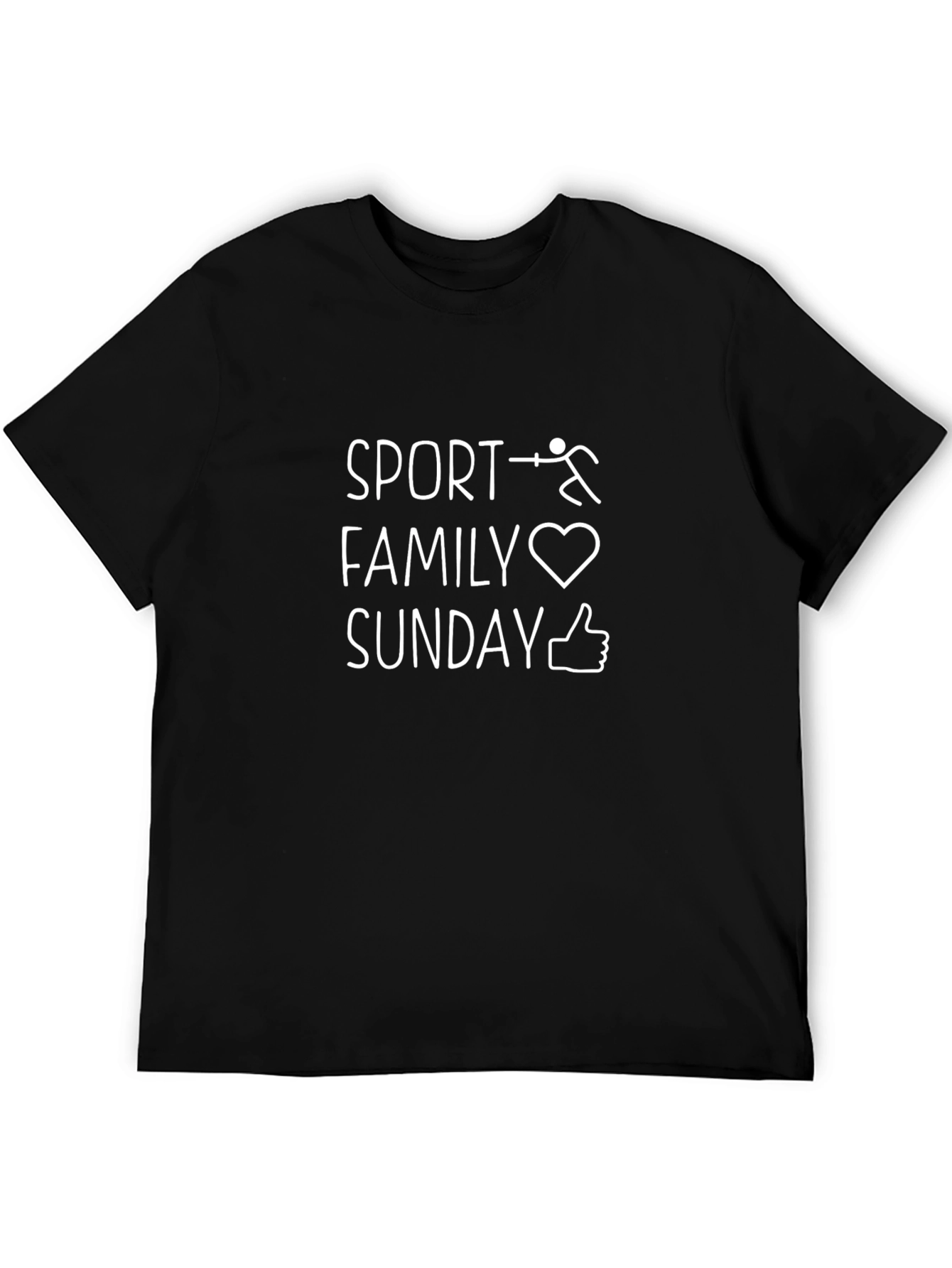 Sport Family Sunday Black T-Shirt