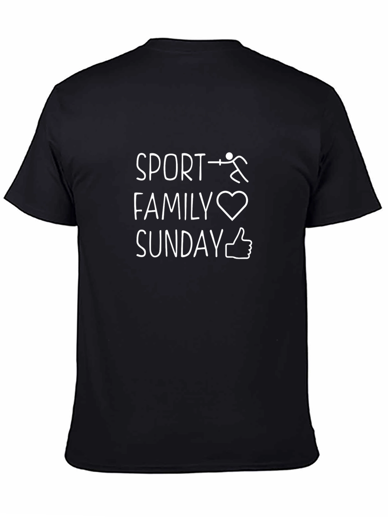 Sport Family Sunday Black T-Shirt