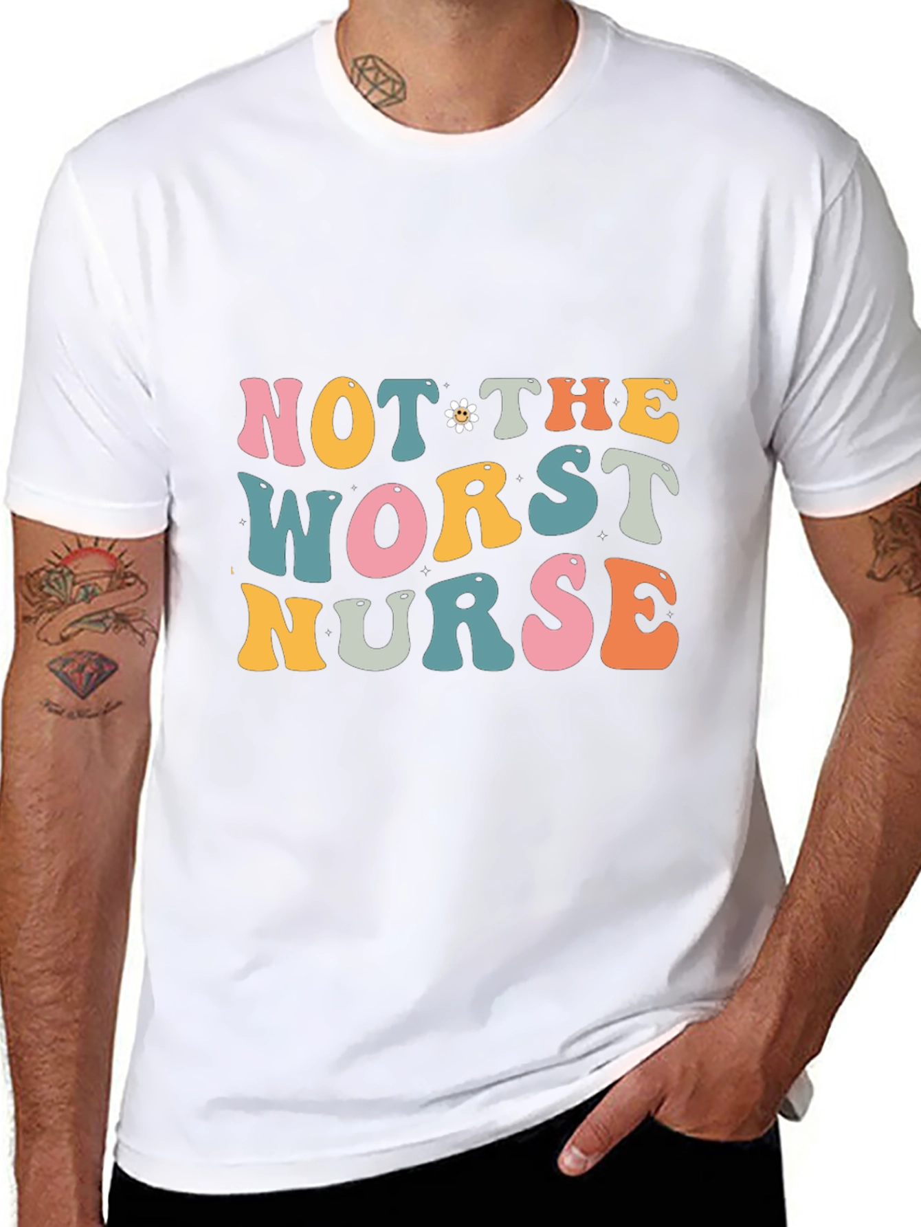 Not the Worst Nurse T-Shirt - Retro Style