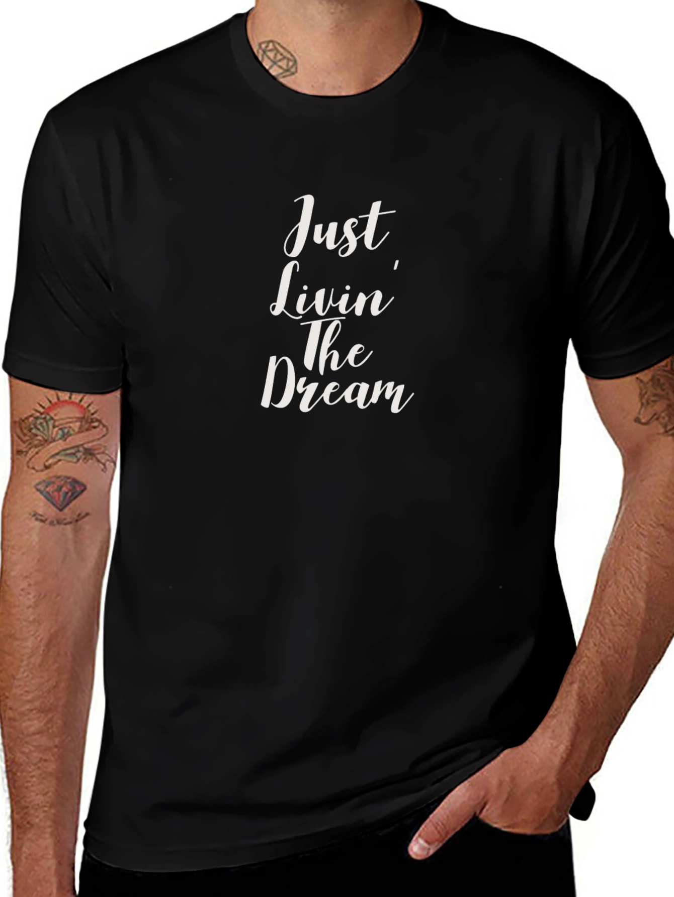 Just Livin The Dream Black Graphic Tee