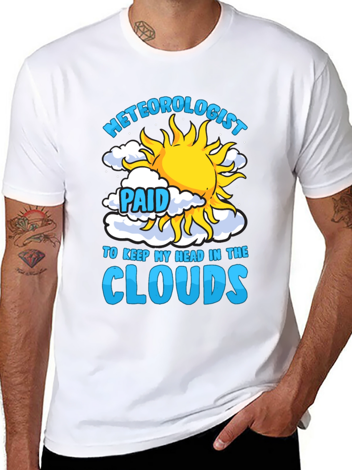 Meteorologist Paid to Keep My Head in the Clouds T-Shirt