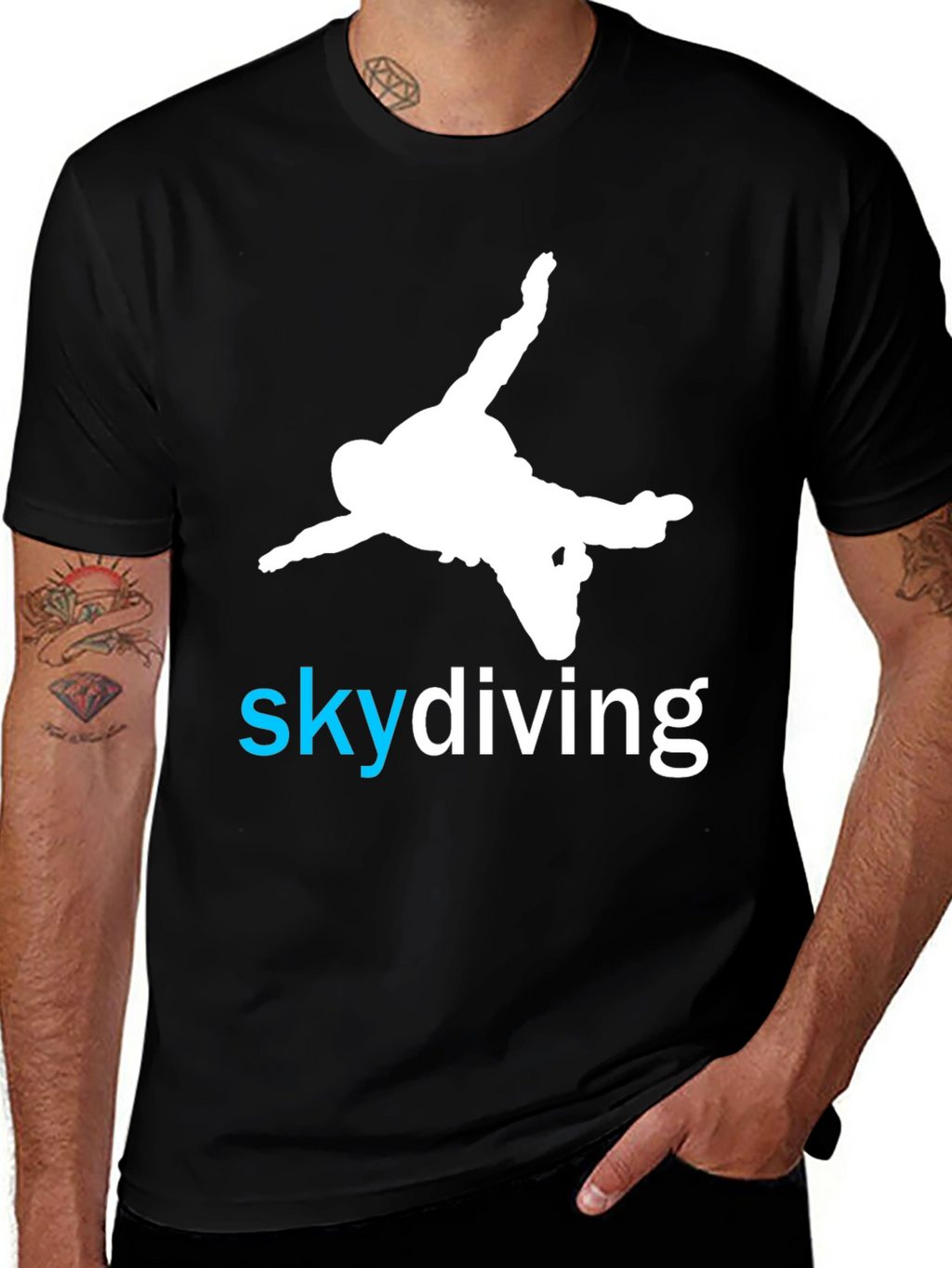 Skydiving T-Shirt - Black - Sport Adventure Tee