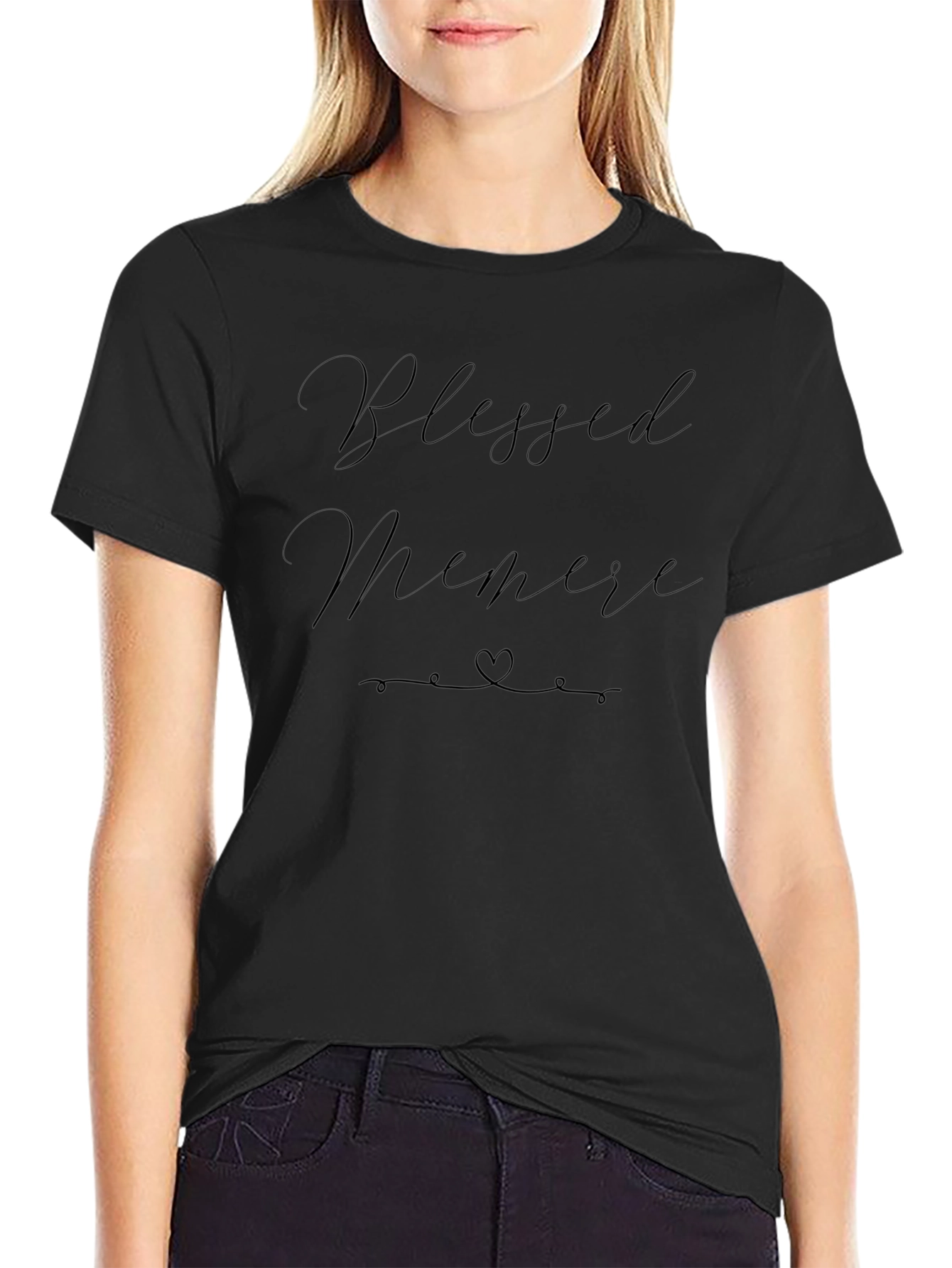 Blessed Memere Black T-Shirt