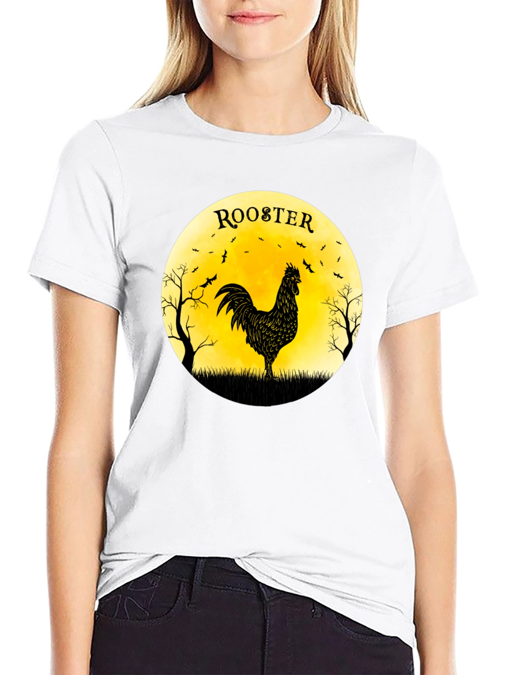 Rooster Silhouette Graphic Tee