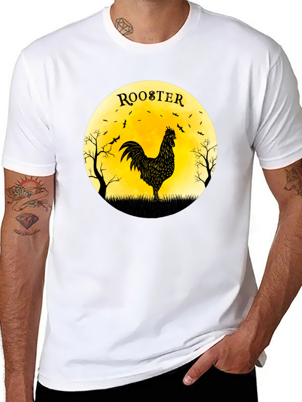 Rooster Silhouette Graphic Tee