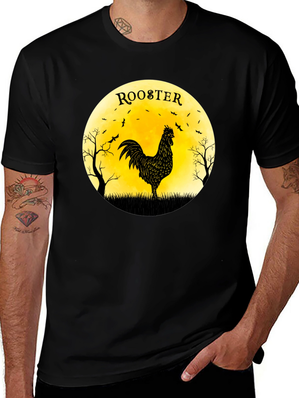 Rooster Silhouette Graphic Tee