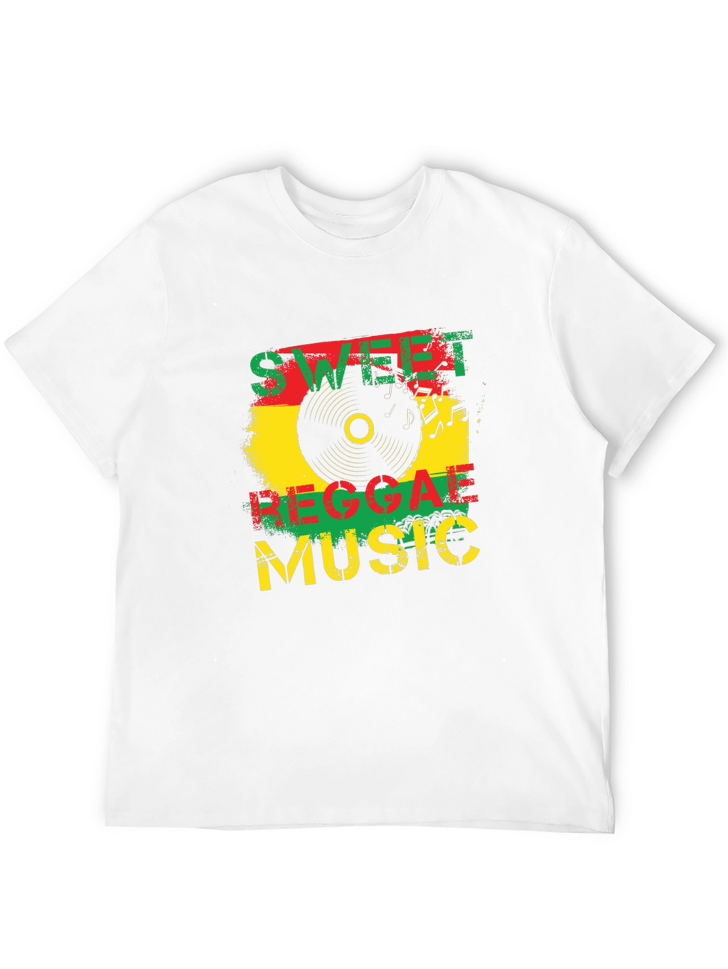 Sweet Reggae Music Graphic Black T-Shirt