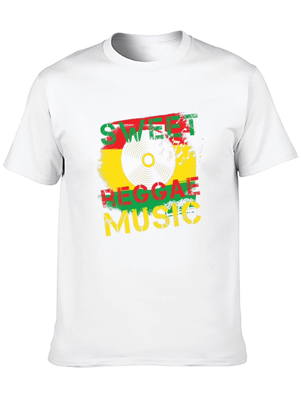 Sweet Reggae Music Graphic Black T-Shirt