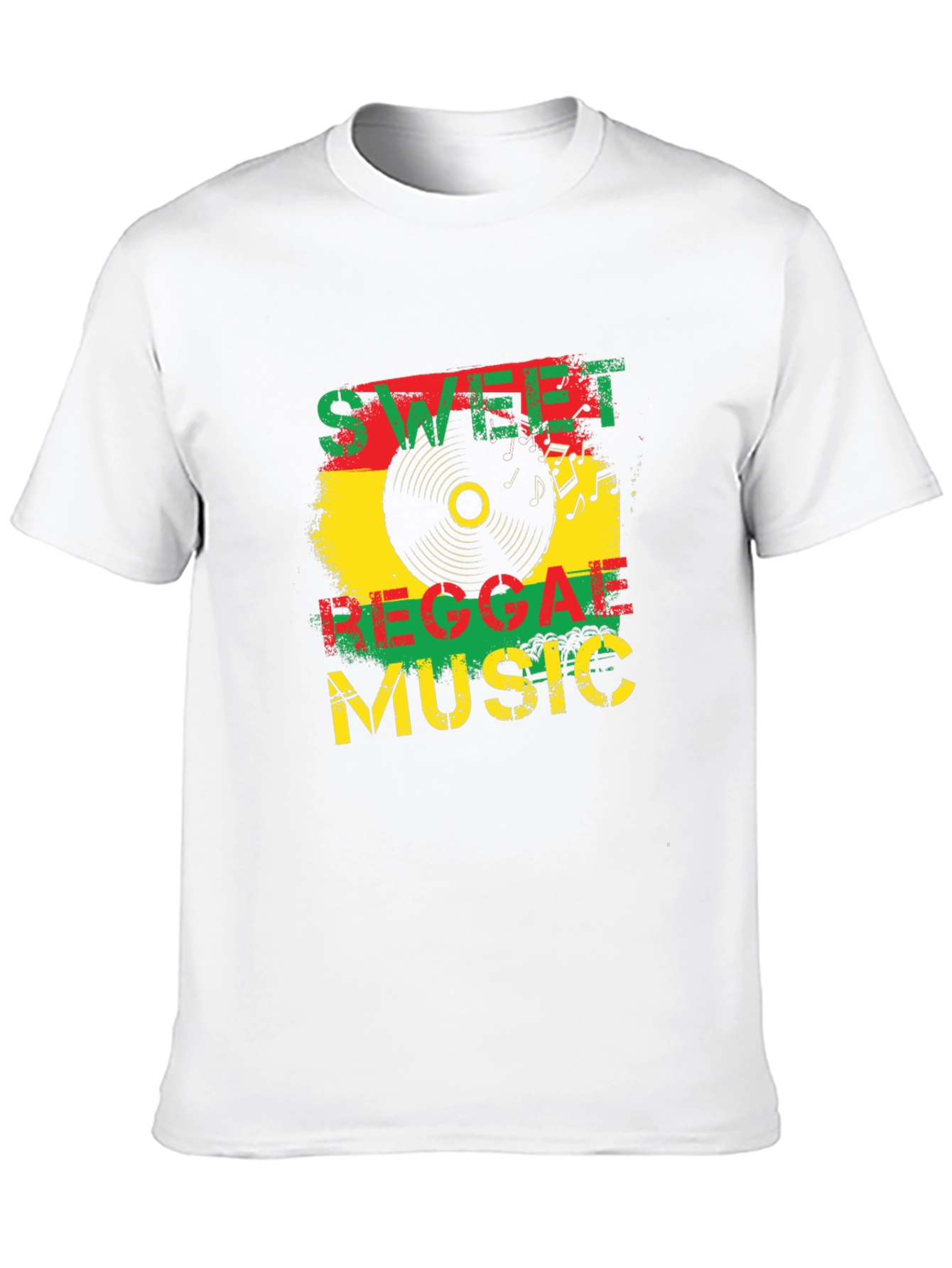Sweet Reggae Music Graphic Black T-Shirt