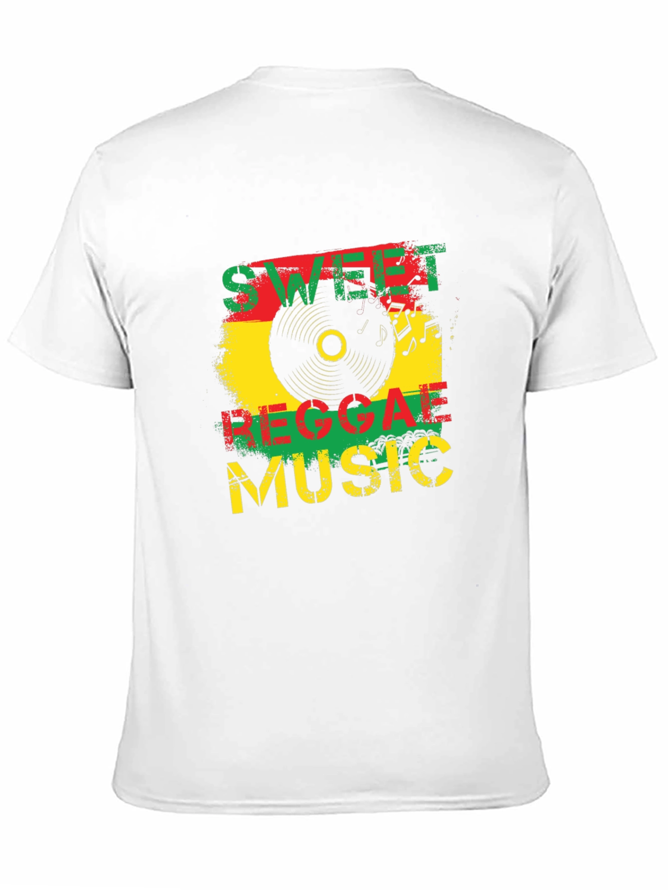 Sweet Reggae Music Graphic Black T-Shirt