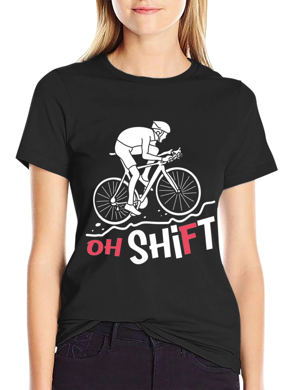 Oh Shift Funny Cycling T-Shirt
