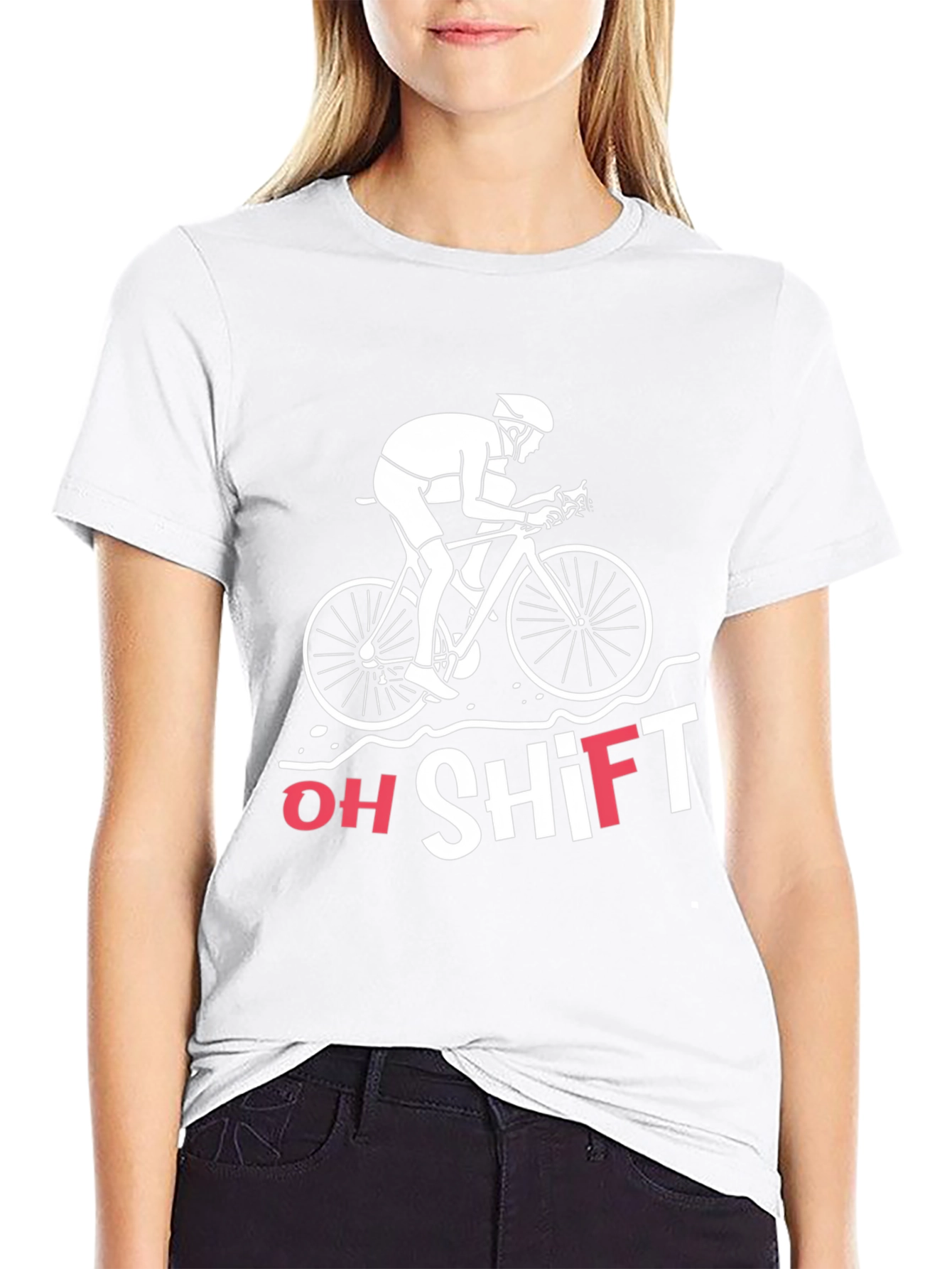 Oh Shift Funny Cycling T-Shirt