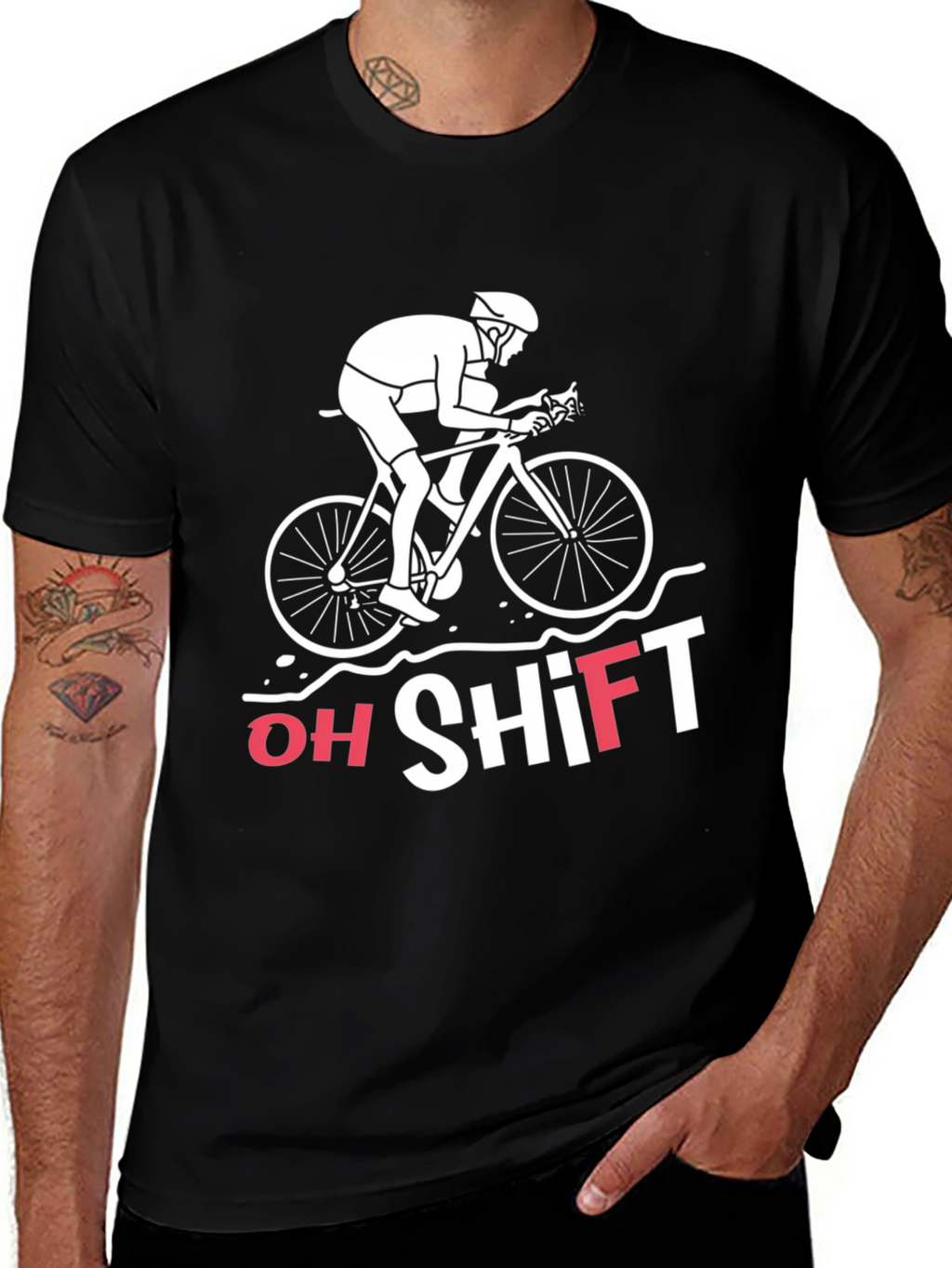 Oh Shift Funny Cycling T-Shirt