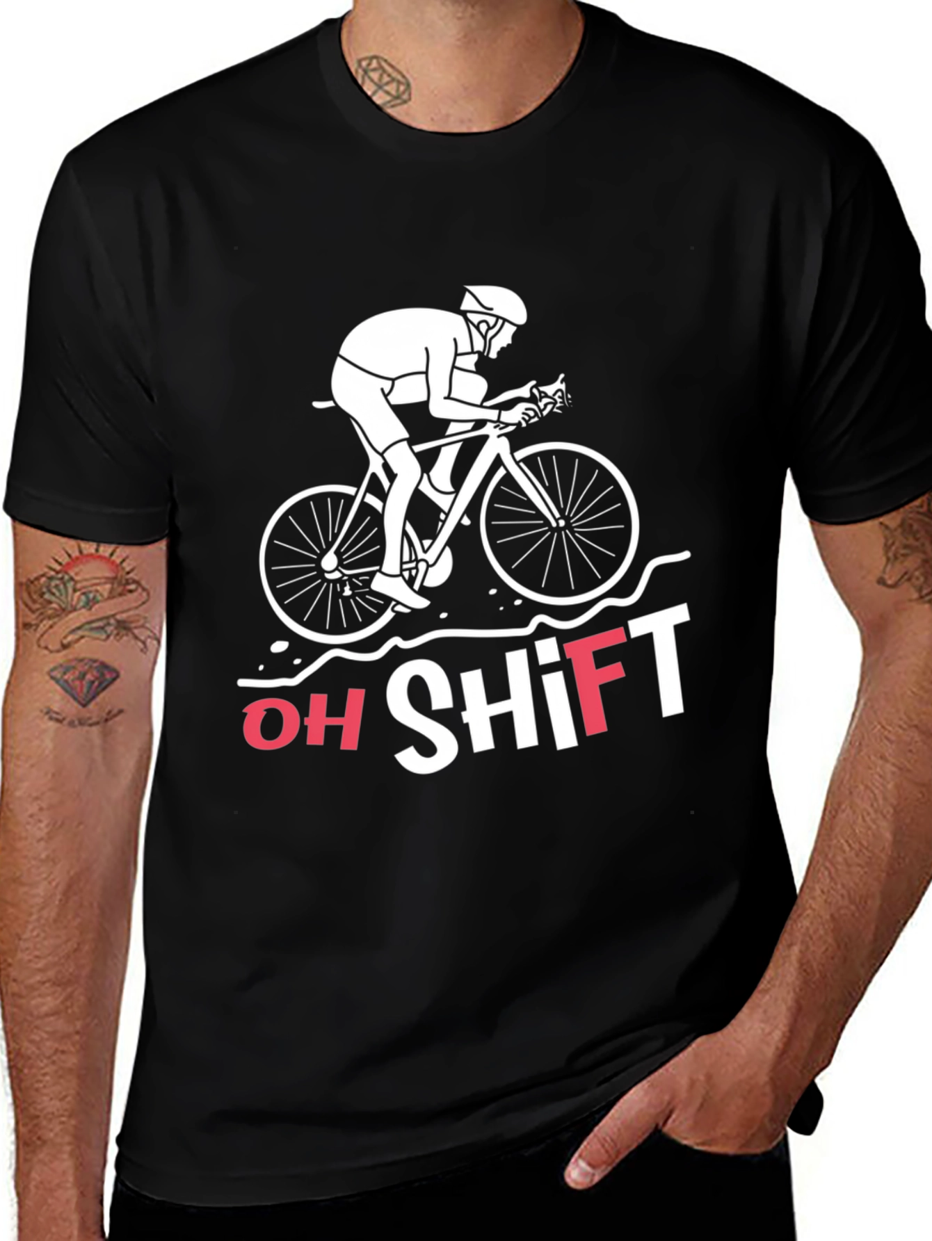 Oh Shift Funny Cycling T-Shirt