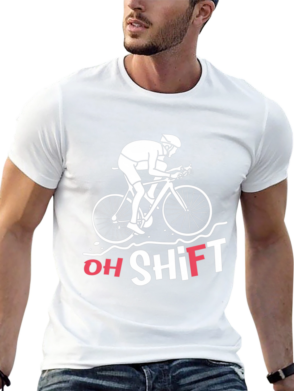Oh Shift Funny Cycling T-Shirt