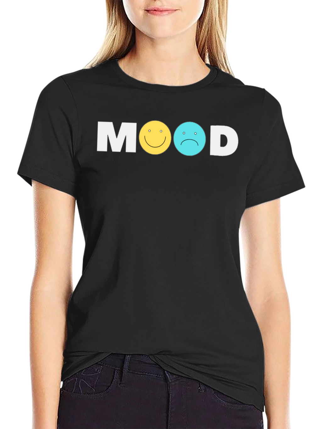 Mood Graphic Tee - Happy Sad T-Shirt