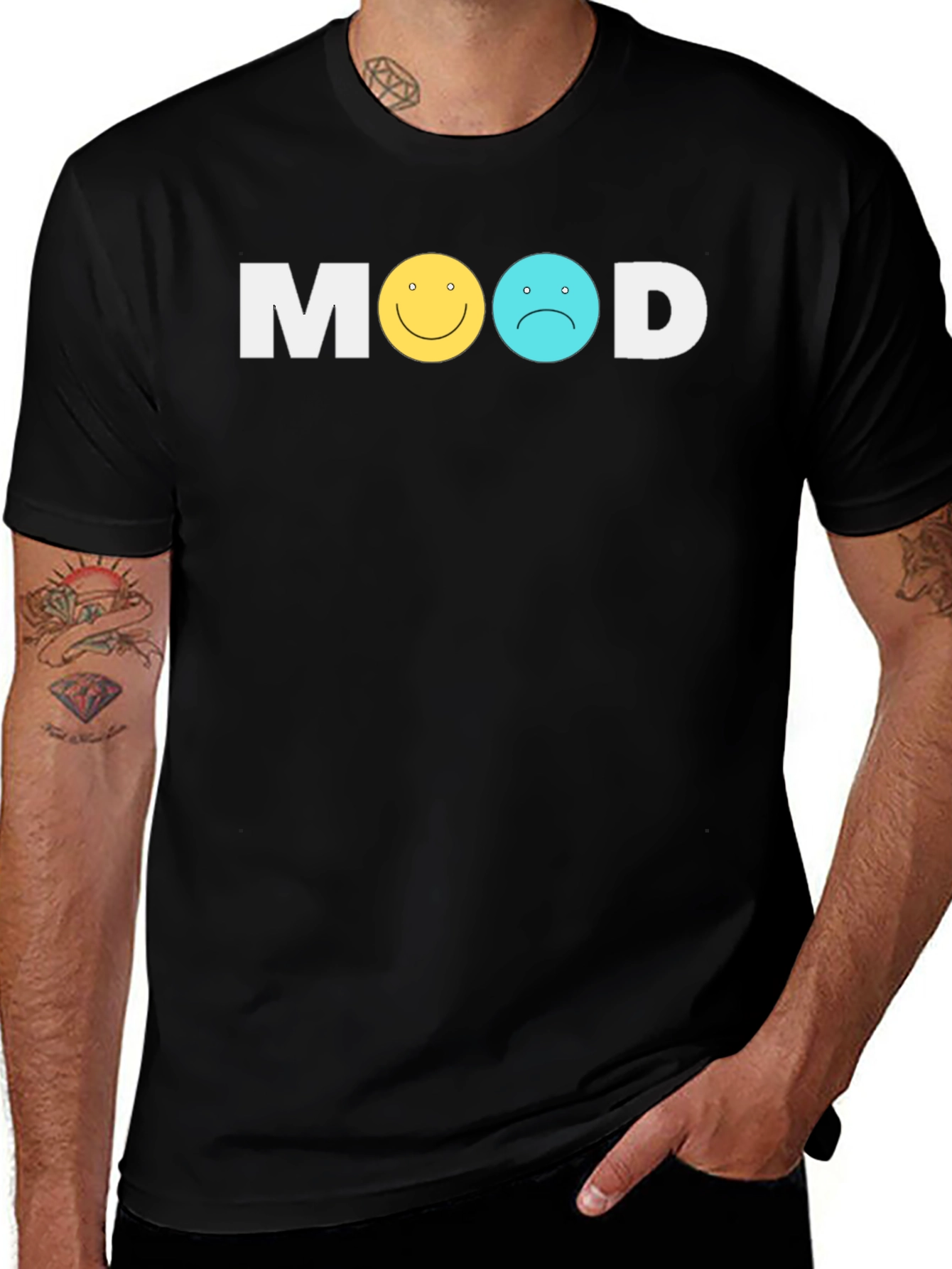 Mood Graphic Tee - Happy Sad T-Shirt