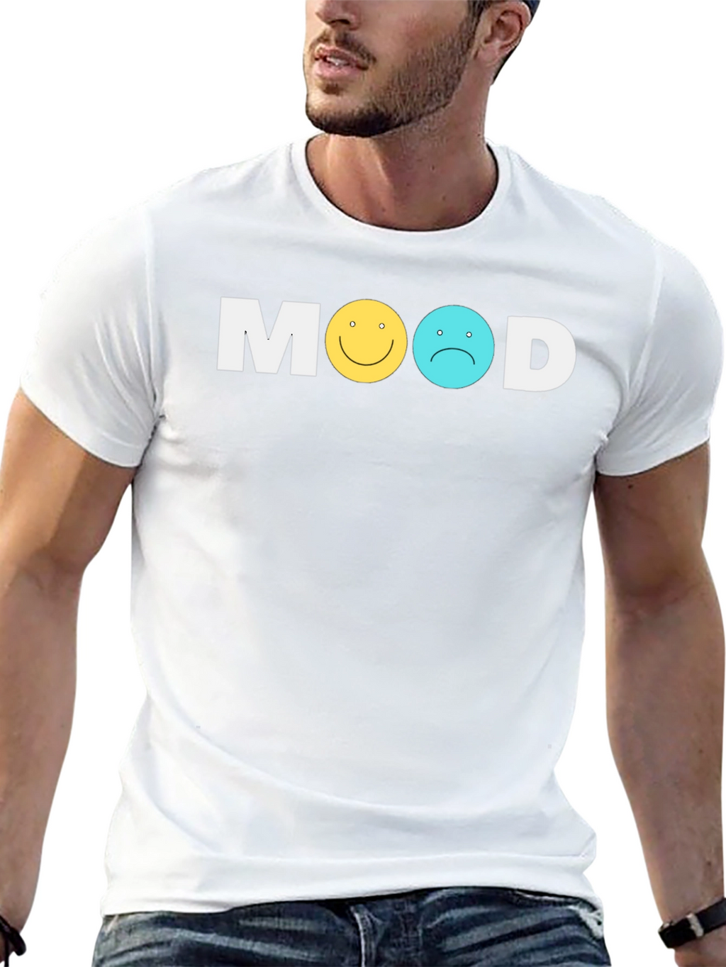 Mood Graphic Tee - Happy Sad T-Shirt