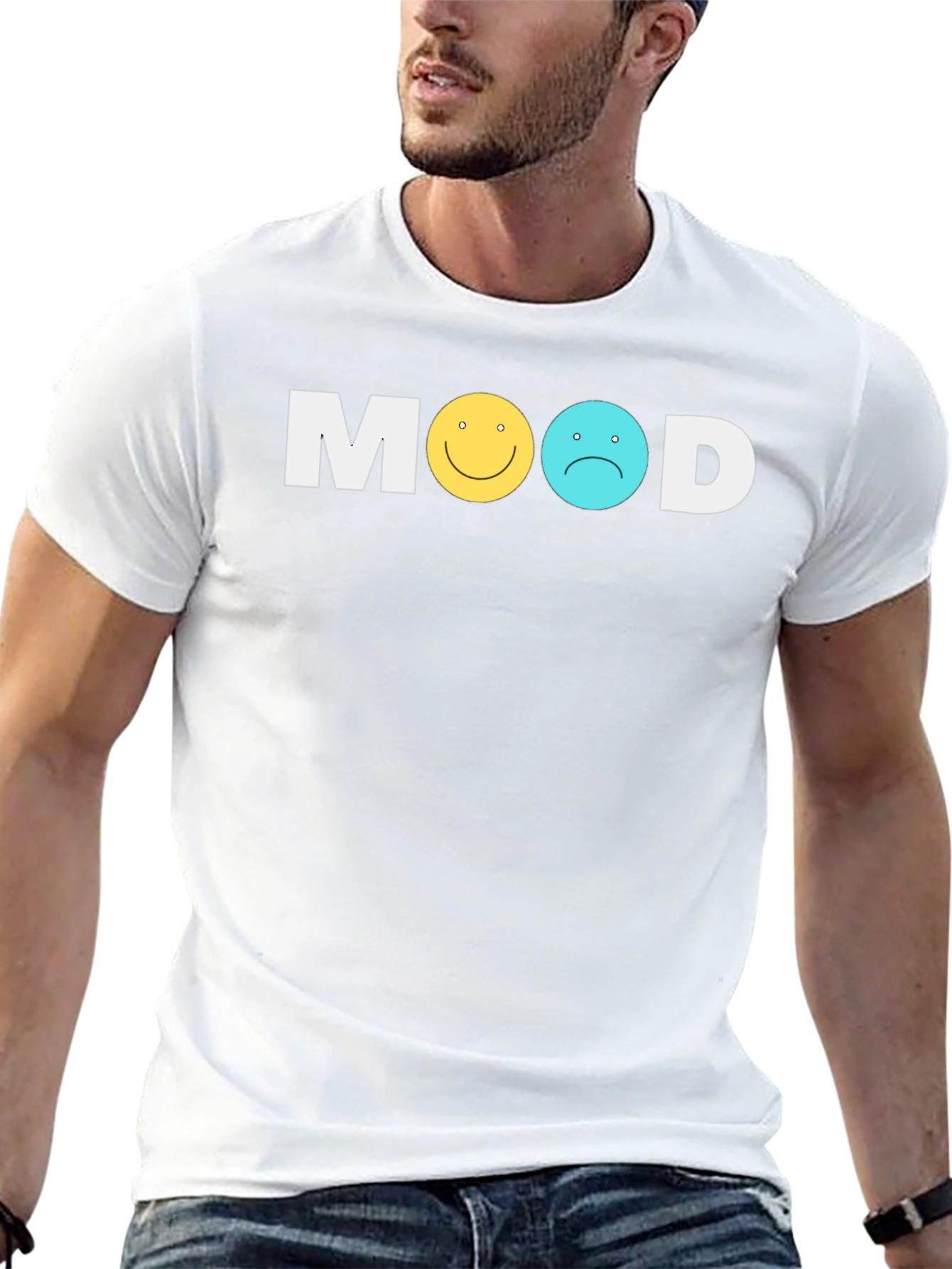 Mood Graphic Tee - Happy Sad T-Shirt