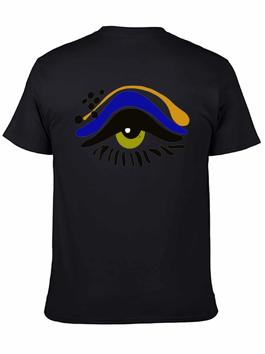 Abstract Eye Graphic Tee - Stylish Mens Black T-Shirt