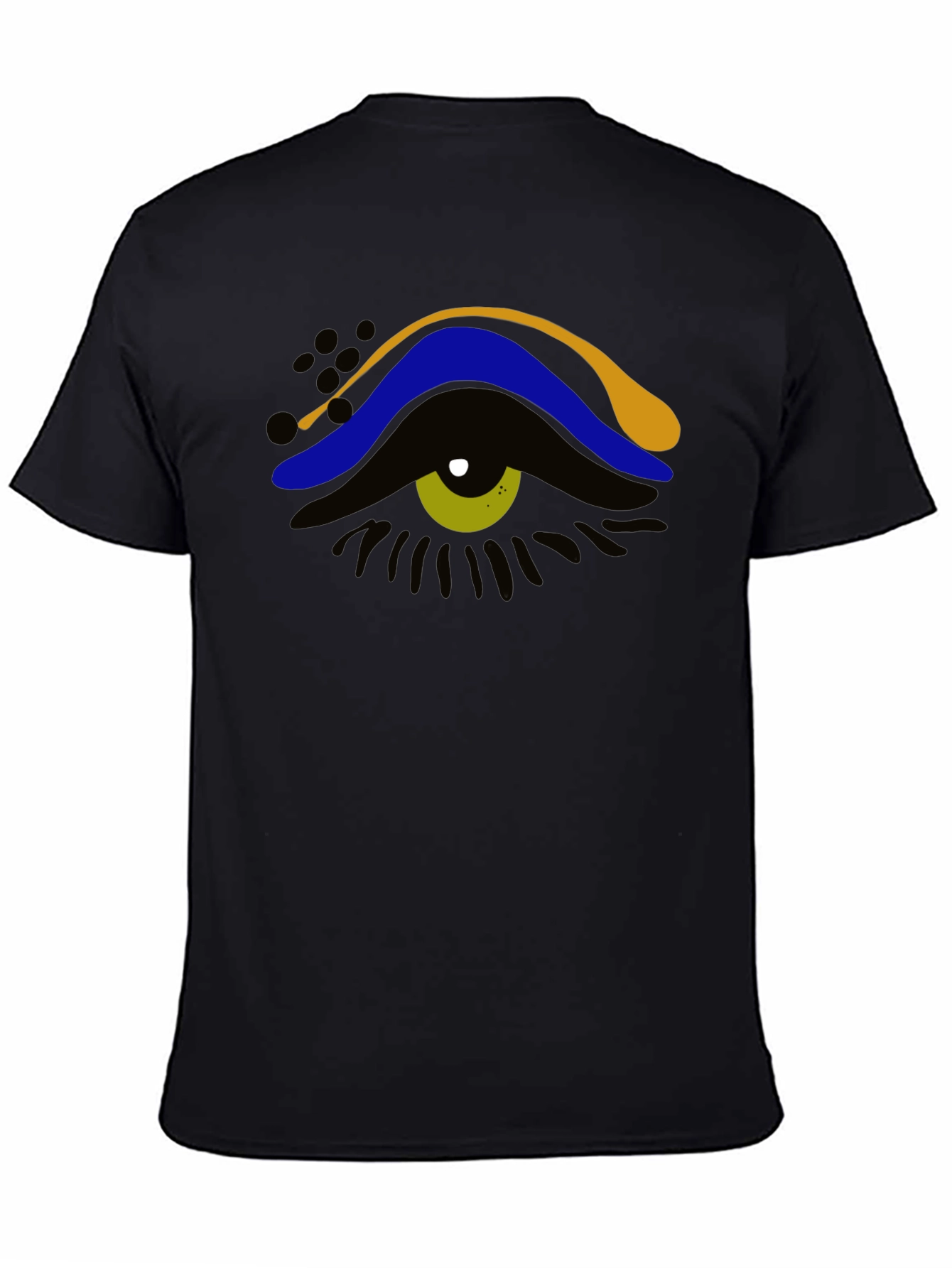 Abstract Eye Graphic Tee - Stylish Mens Black T-Shirt