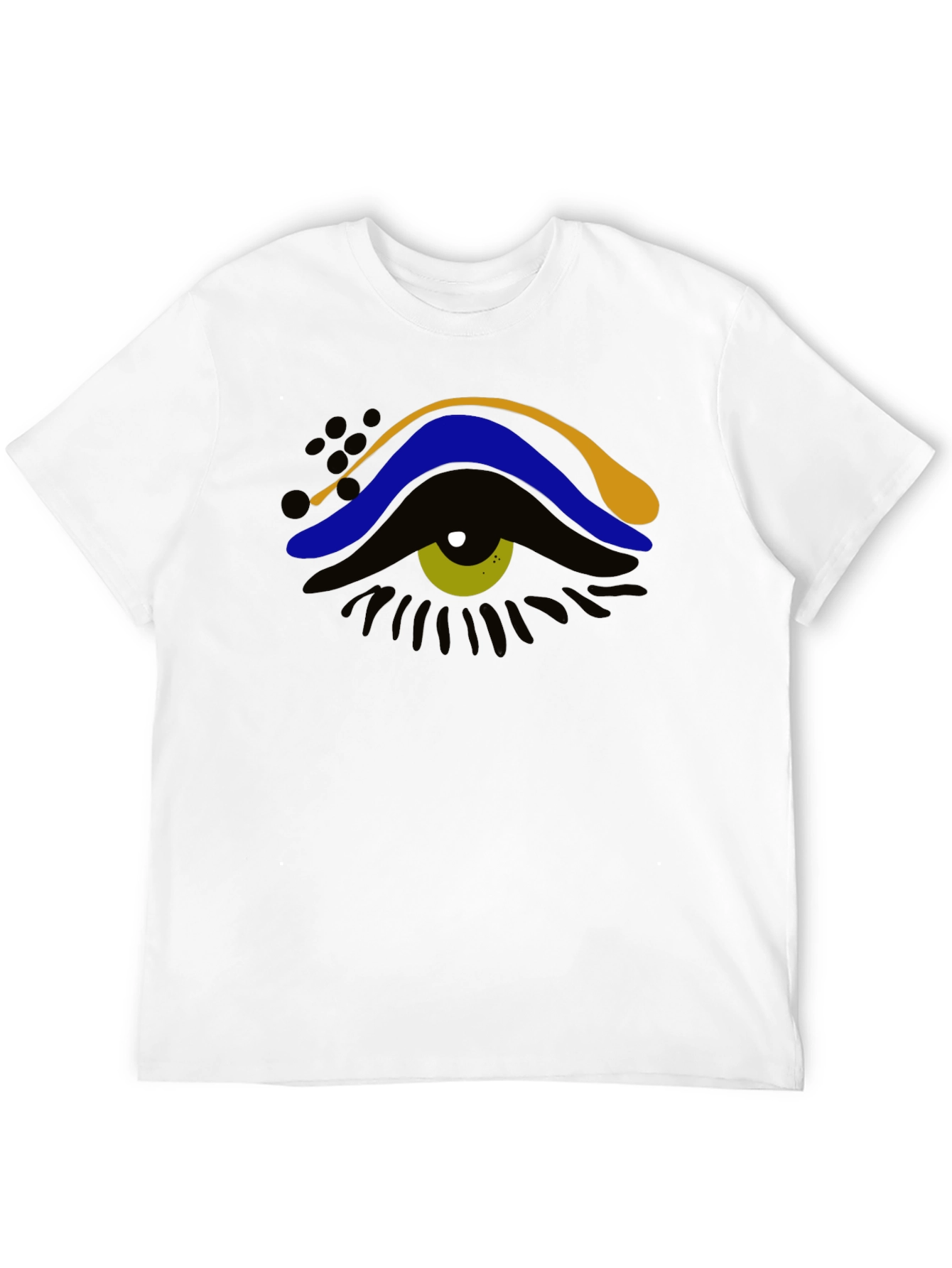 Abstract Eye Graphic Tee - Stylish Mens Black T-Shirt