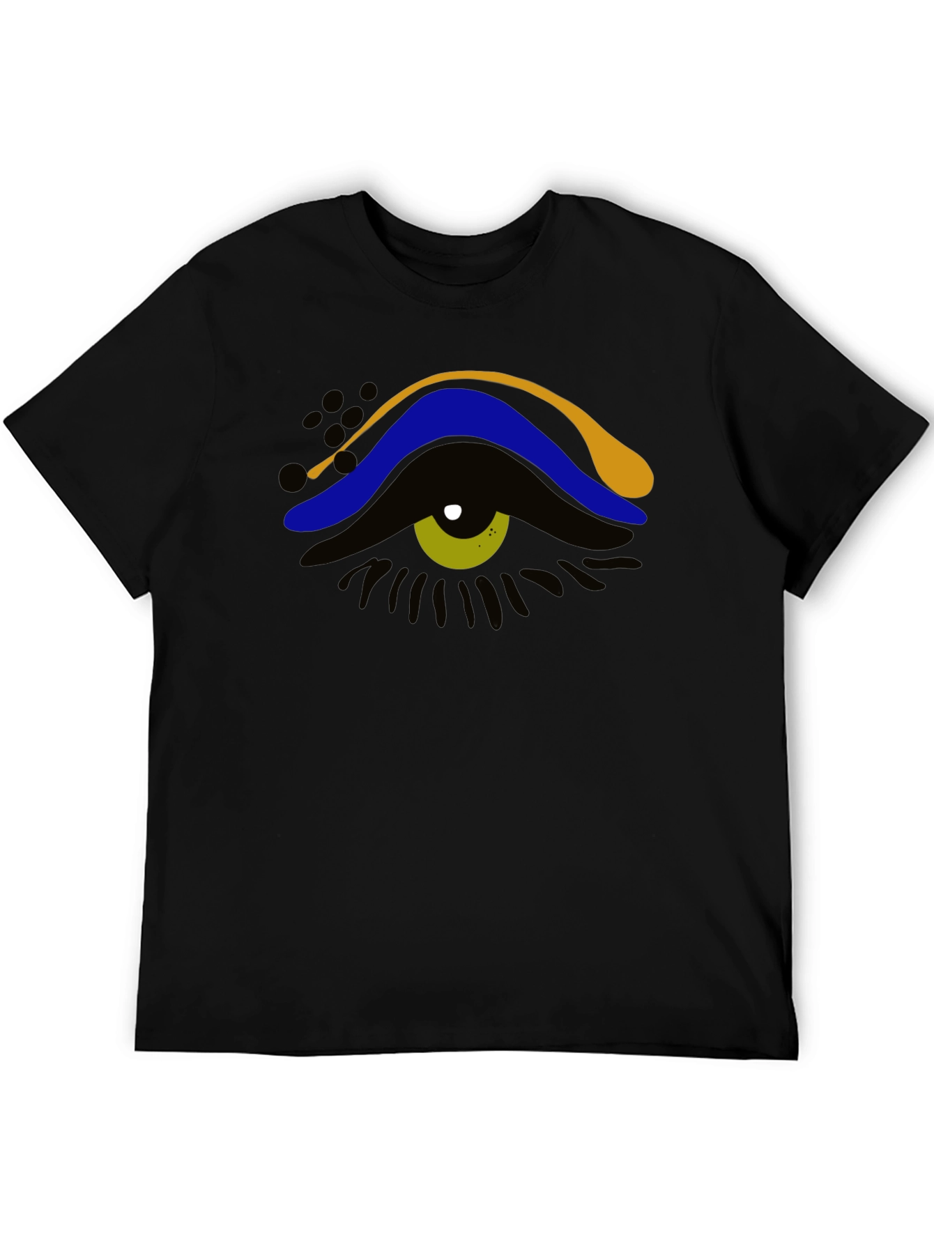 Abstract Eye Graphic Tee - Stylish Mens Black T-Shirt