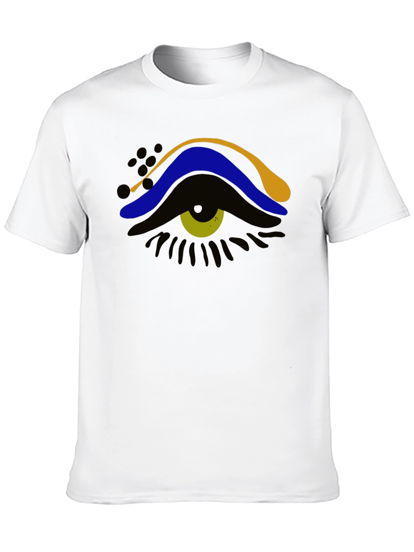 Abstract Eye Graphic Tee - Stylish Mens Black T-Shirt