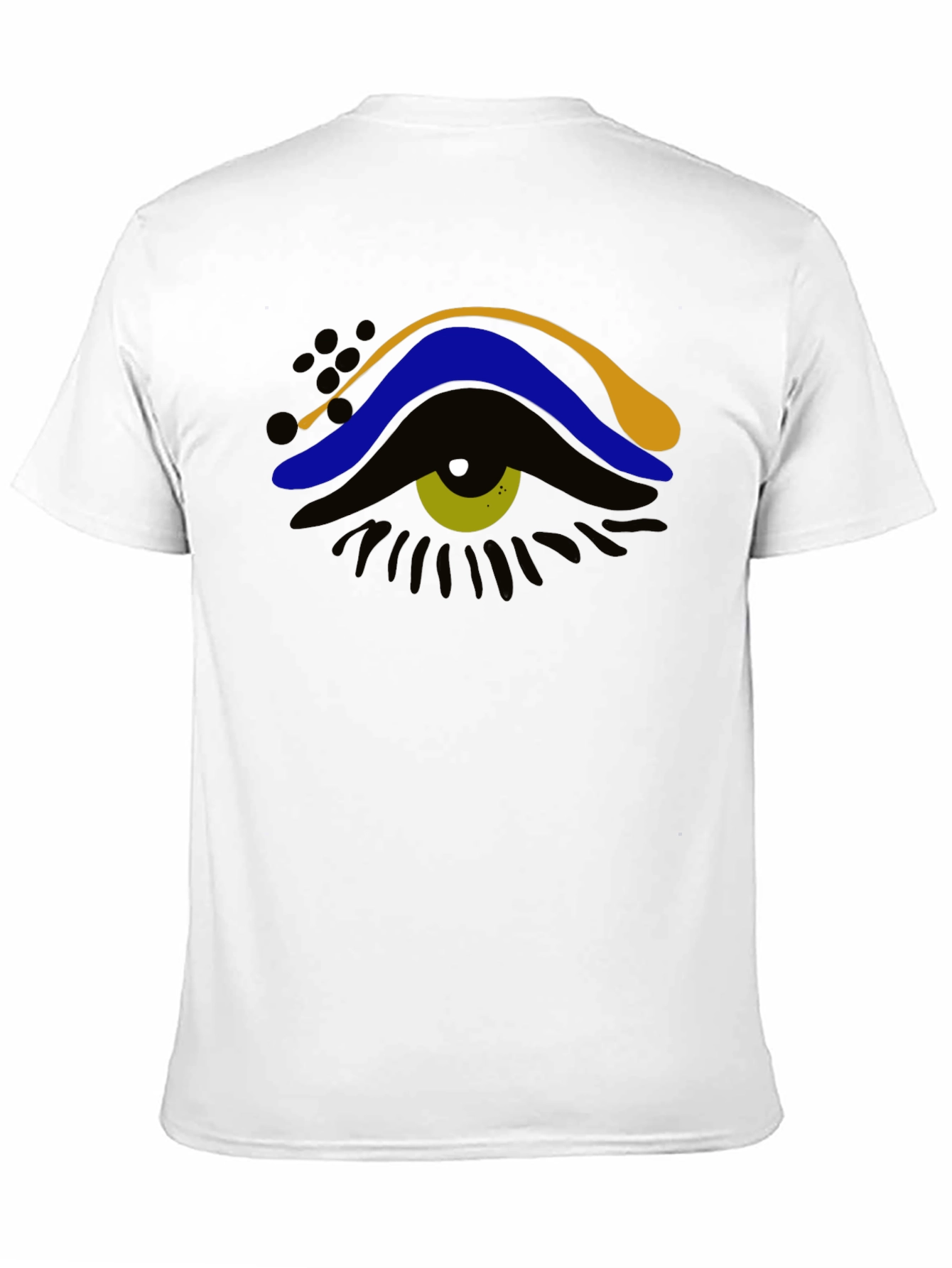 Abstract Eye Graphic Tee - Stylish Mens Black T-Shirt
