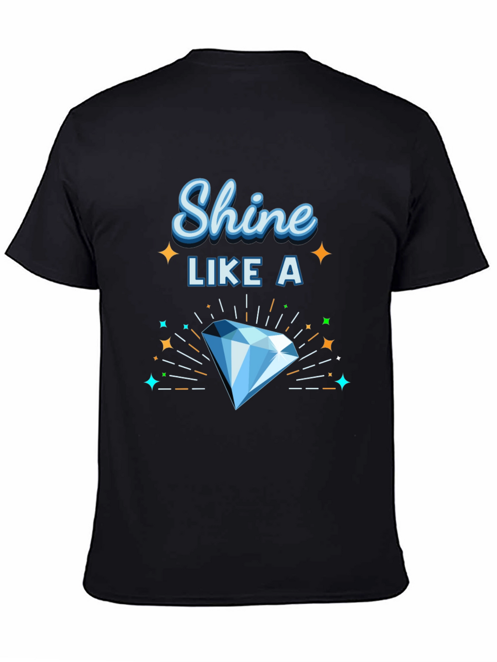 Shine Like a Diamond Graphic Tee - Black