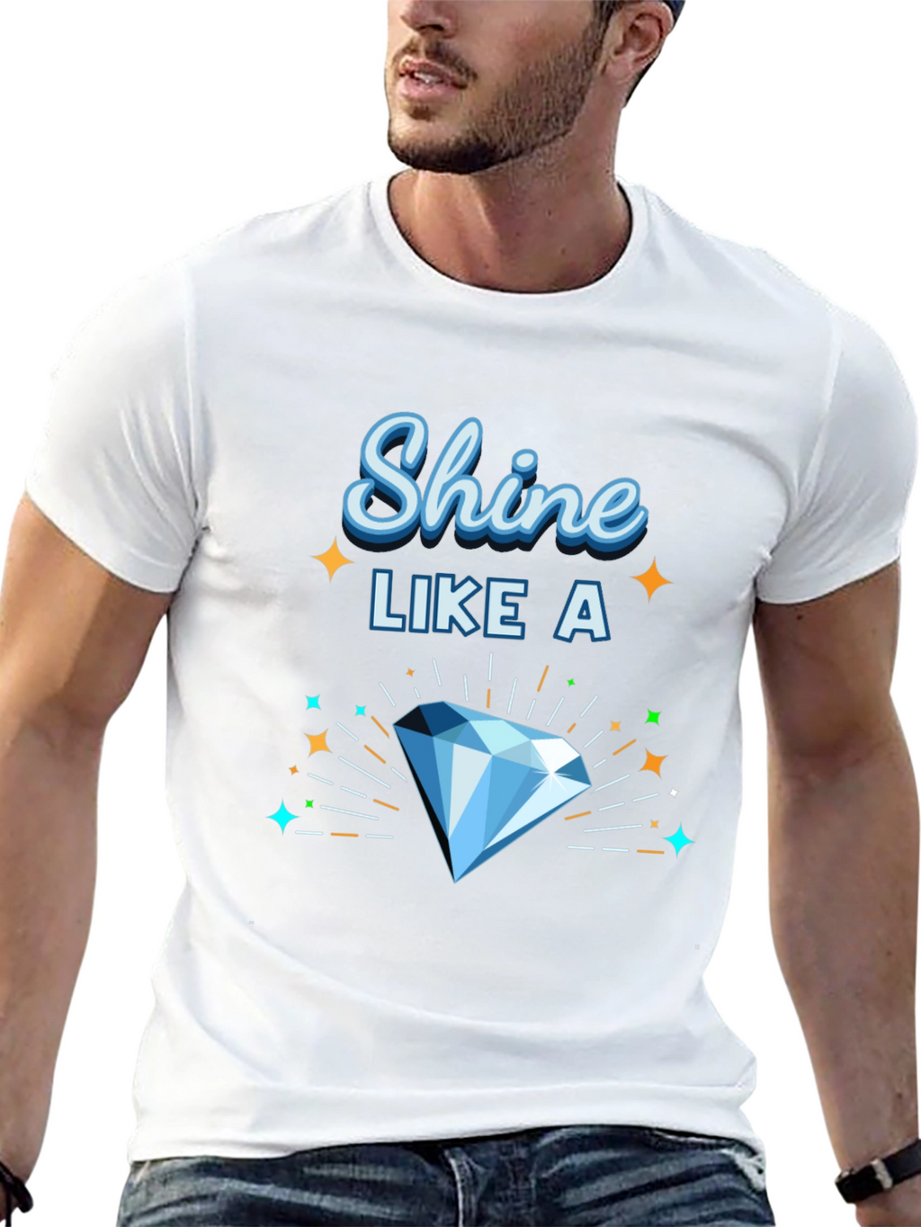 Shine Like a Diamond Graphic Tee - Black
