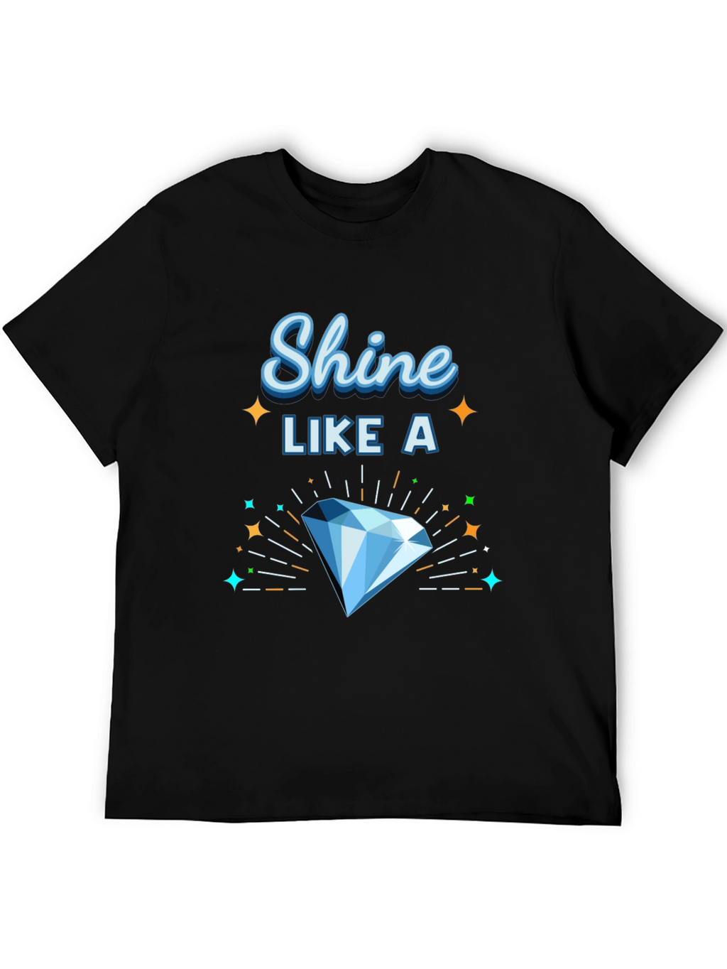 Shine Like a Diamond Graphic Tee - Black
