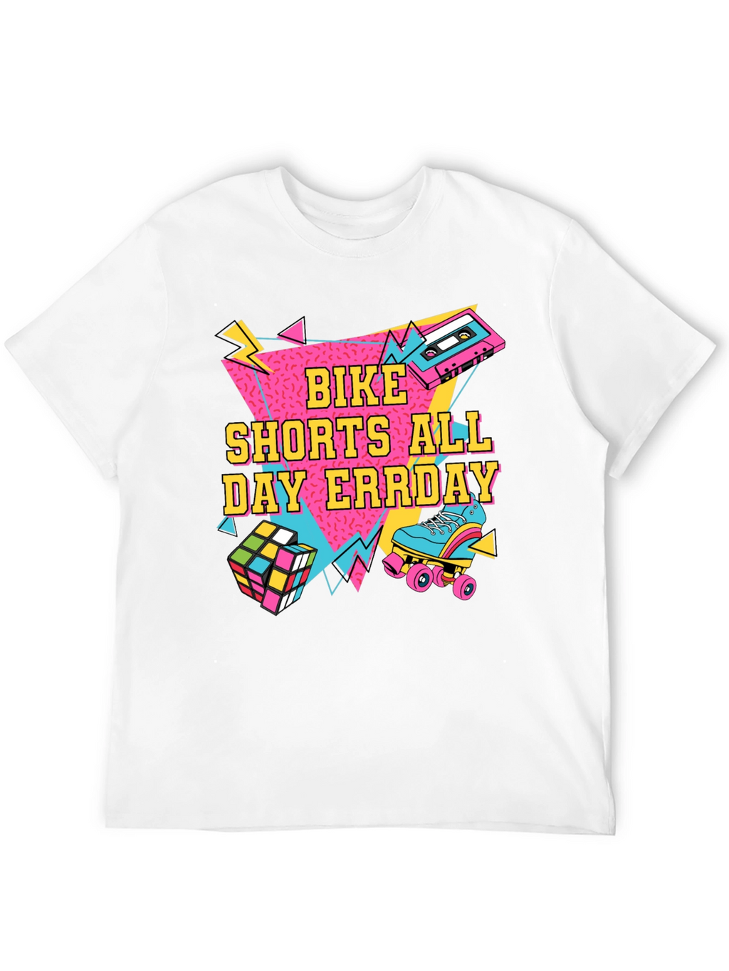 Bike Shorts All Day Errday T-Shirt 90s Throwback