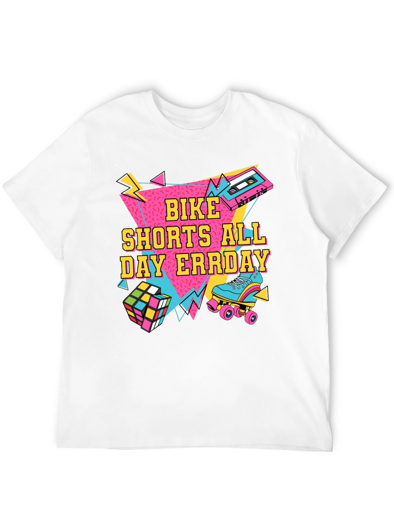 Bike Shorts All Day Errday T-Shirt 90s Throwback