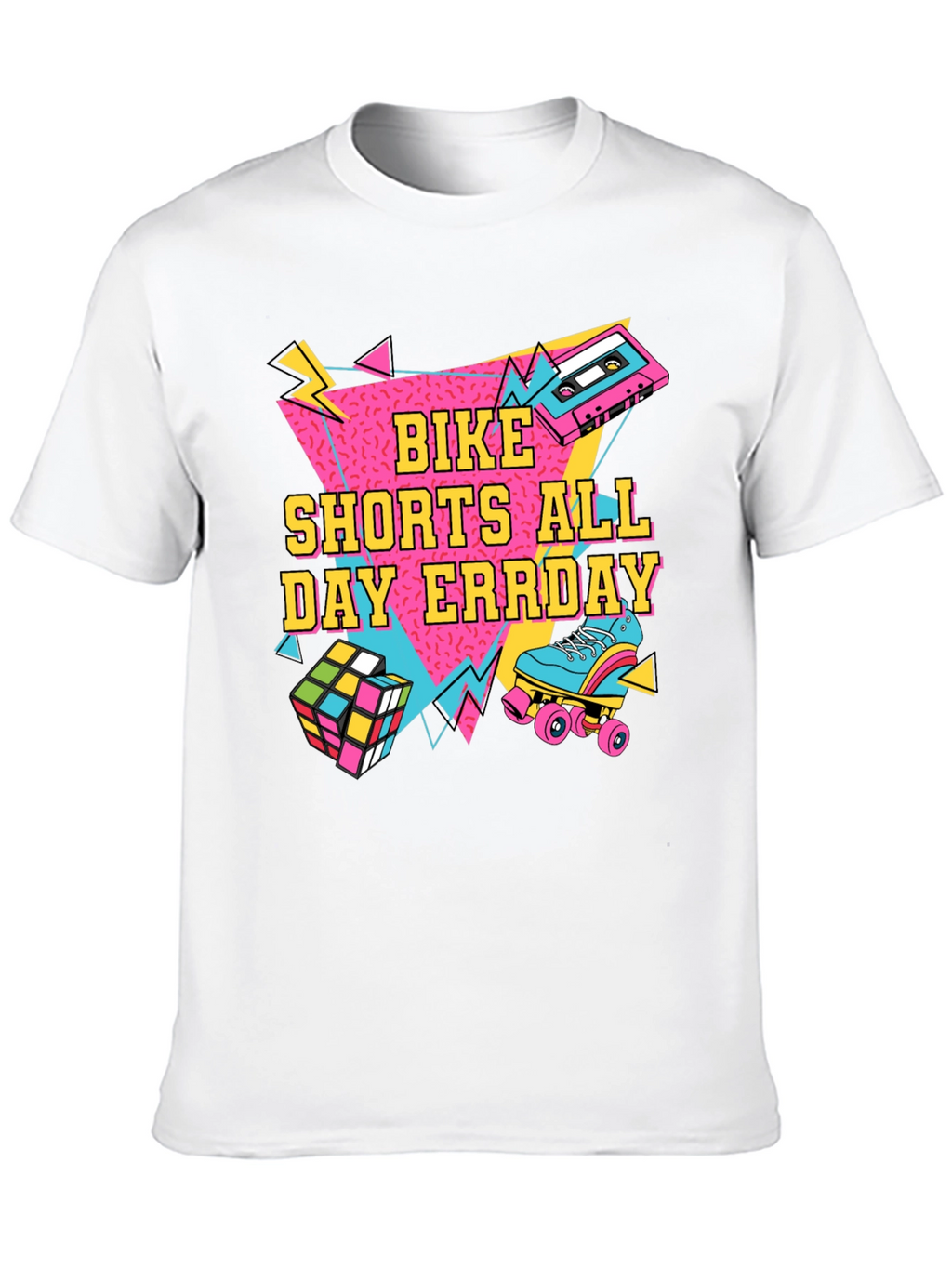 Bike Shorts All Day Errday T-Shirt 90s Throwback