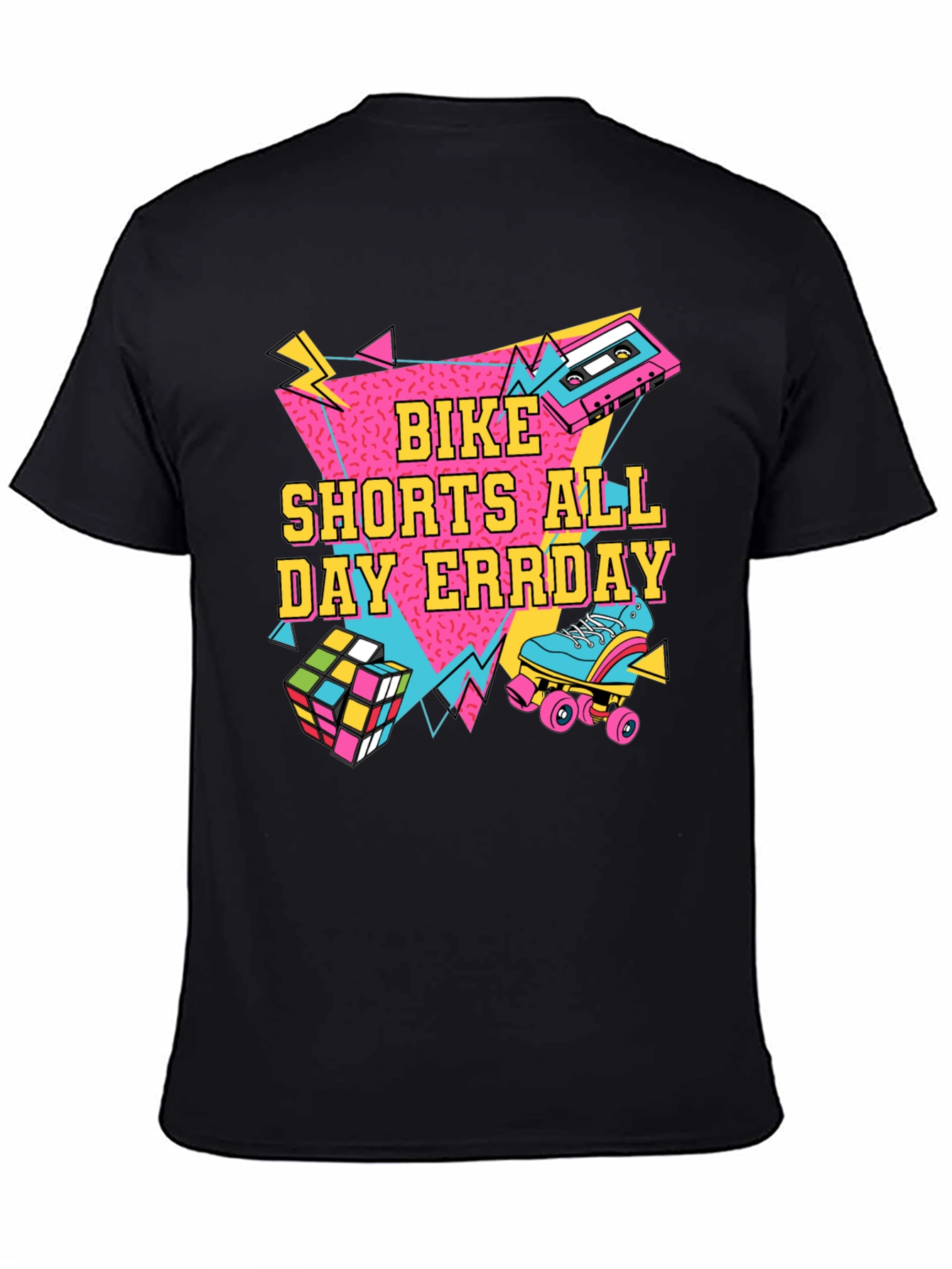 Bike Shorts All Day Errday T-Shirt 90s Throwback