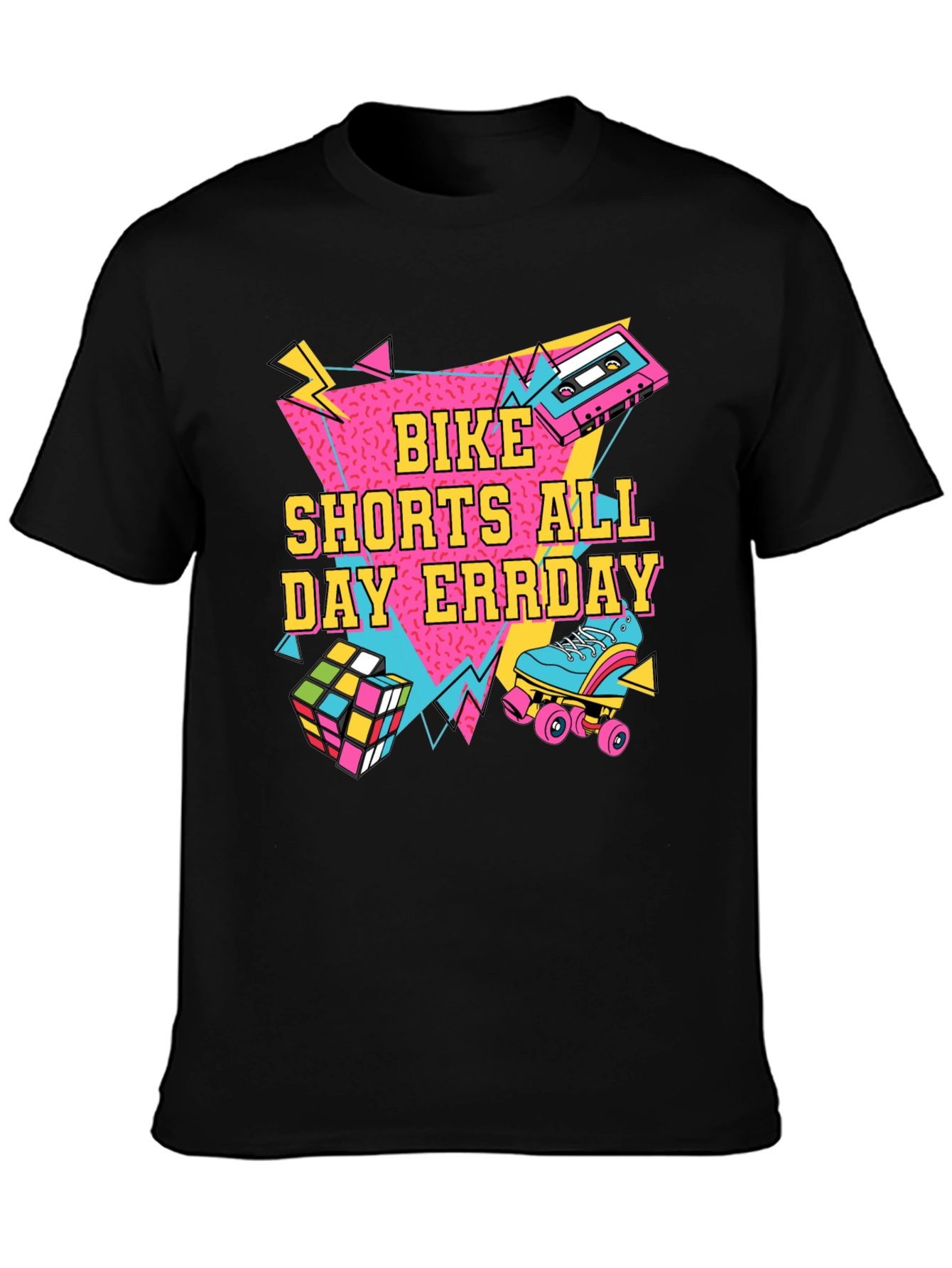 Bike Shorts All Day Errday T-Shirt 90s Throwback