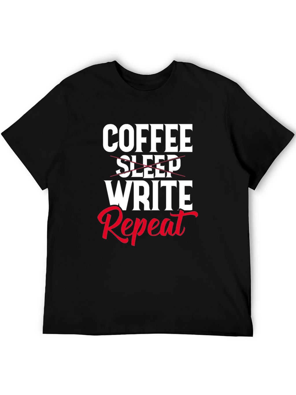 Coffee Write Repeat Novelty T-Shirt
