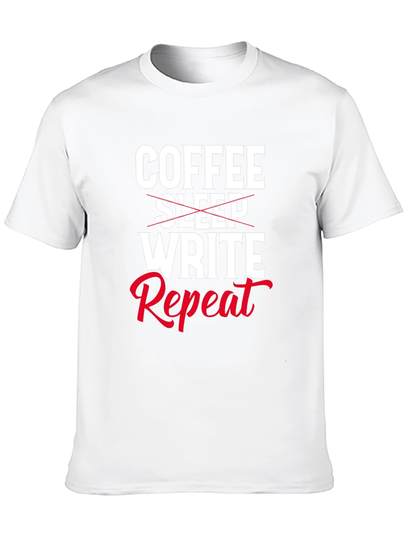 Coffee Write Repeat Novelty T-Shirt