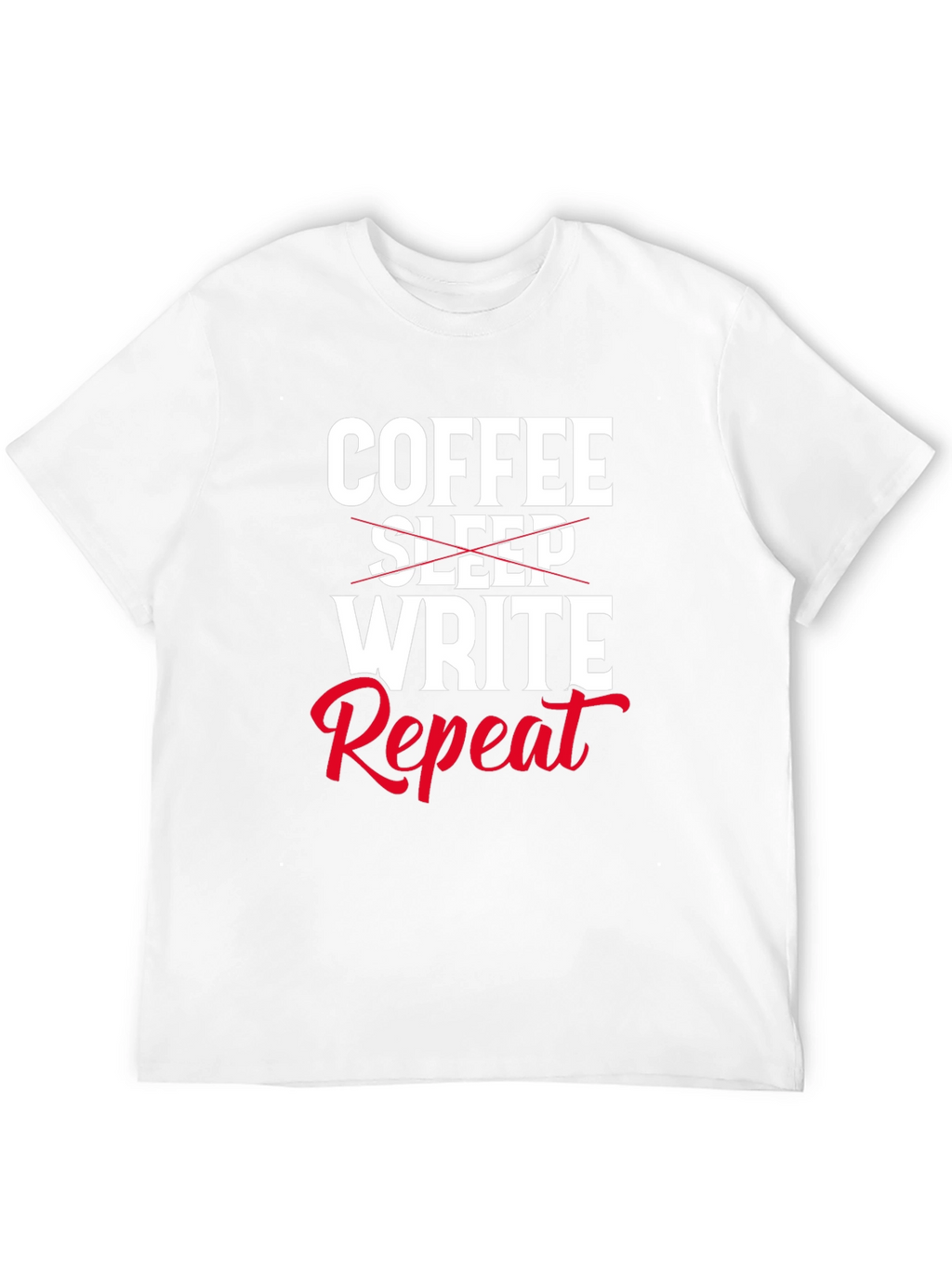 Coffee Write Repeat Novelty T-Shirt