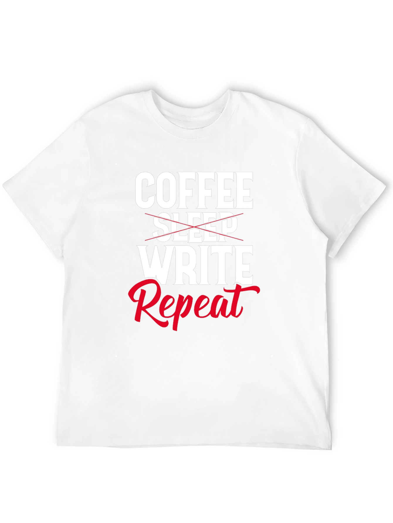 Coffee Write Repeat Novelty T-Shirt