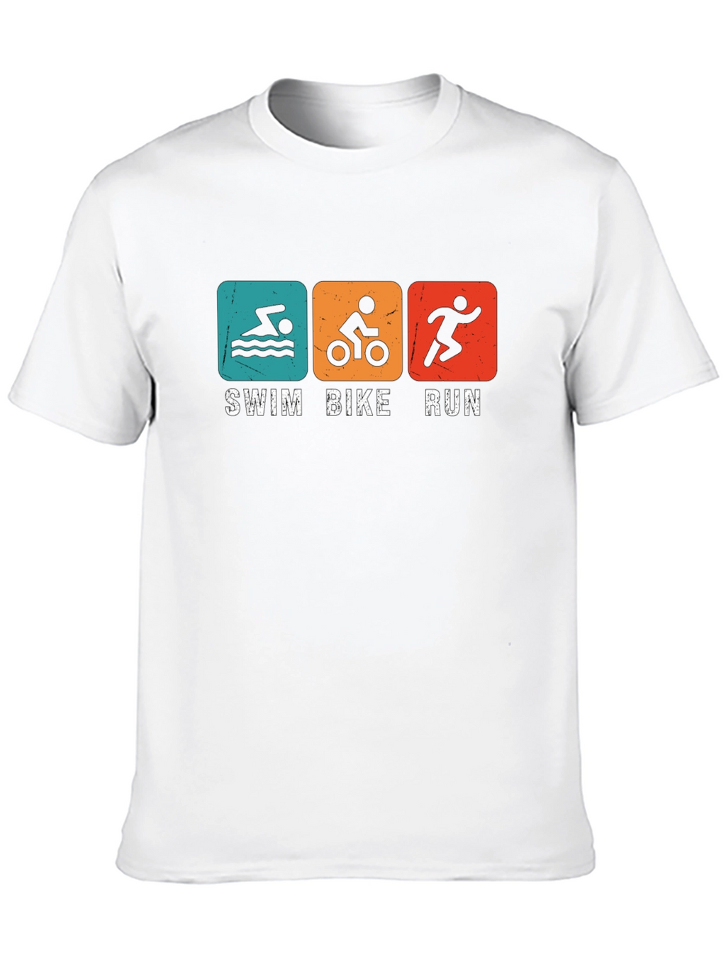 Triathlon Swim Bike Run T-Shirt - Black