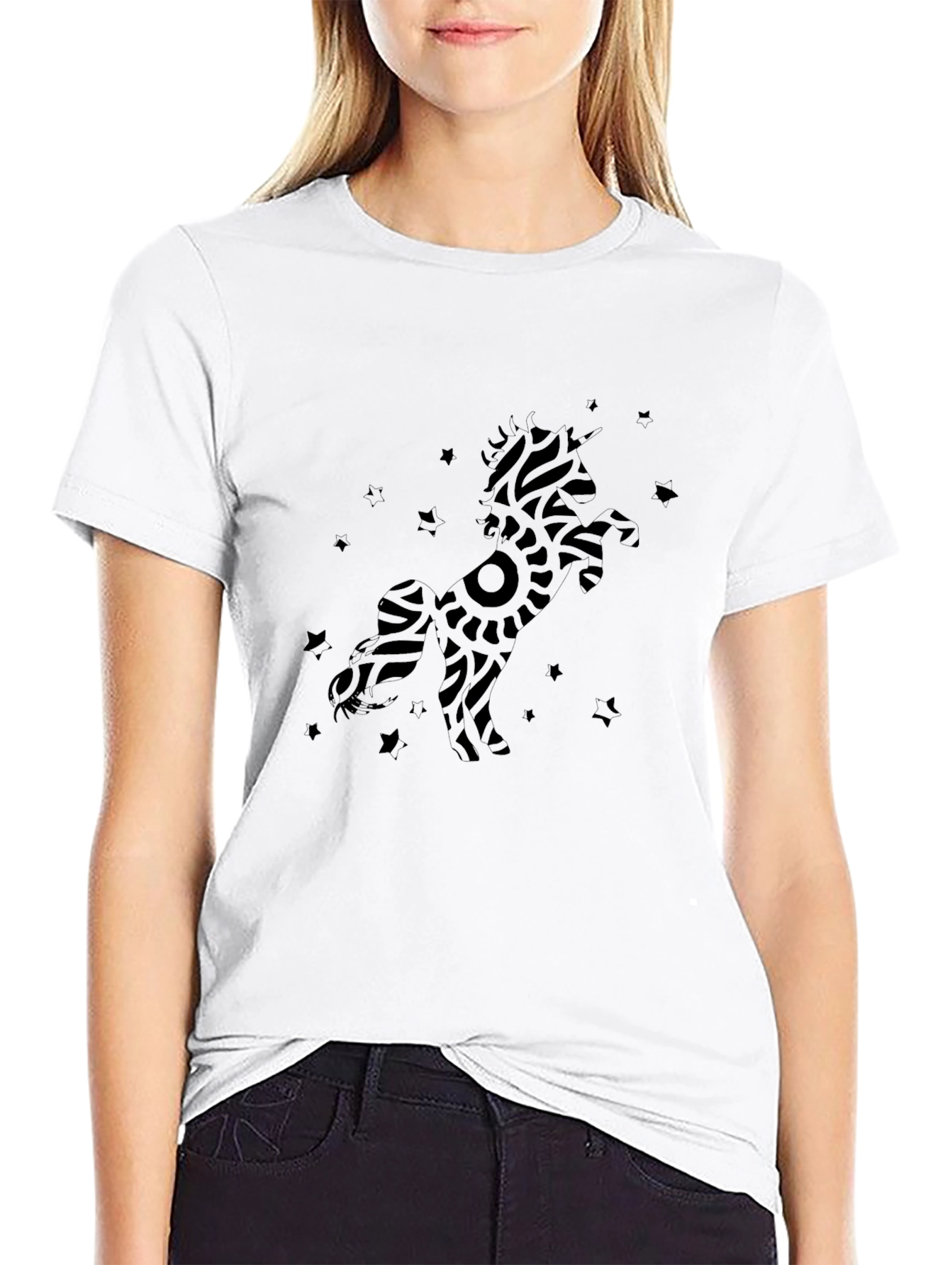 Black Unicorn Graphic Tee - Modern Style