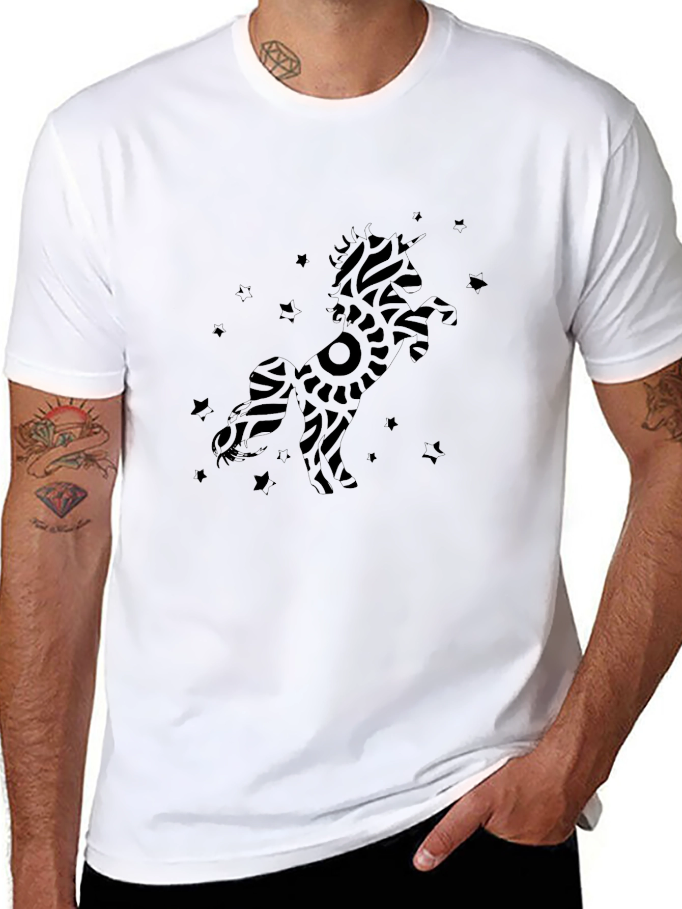 Black Unicorn Graphic Tee - Modern Style