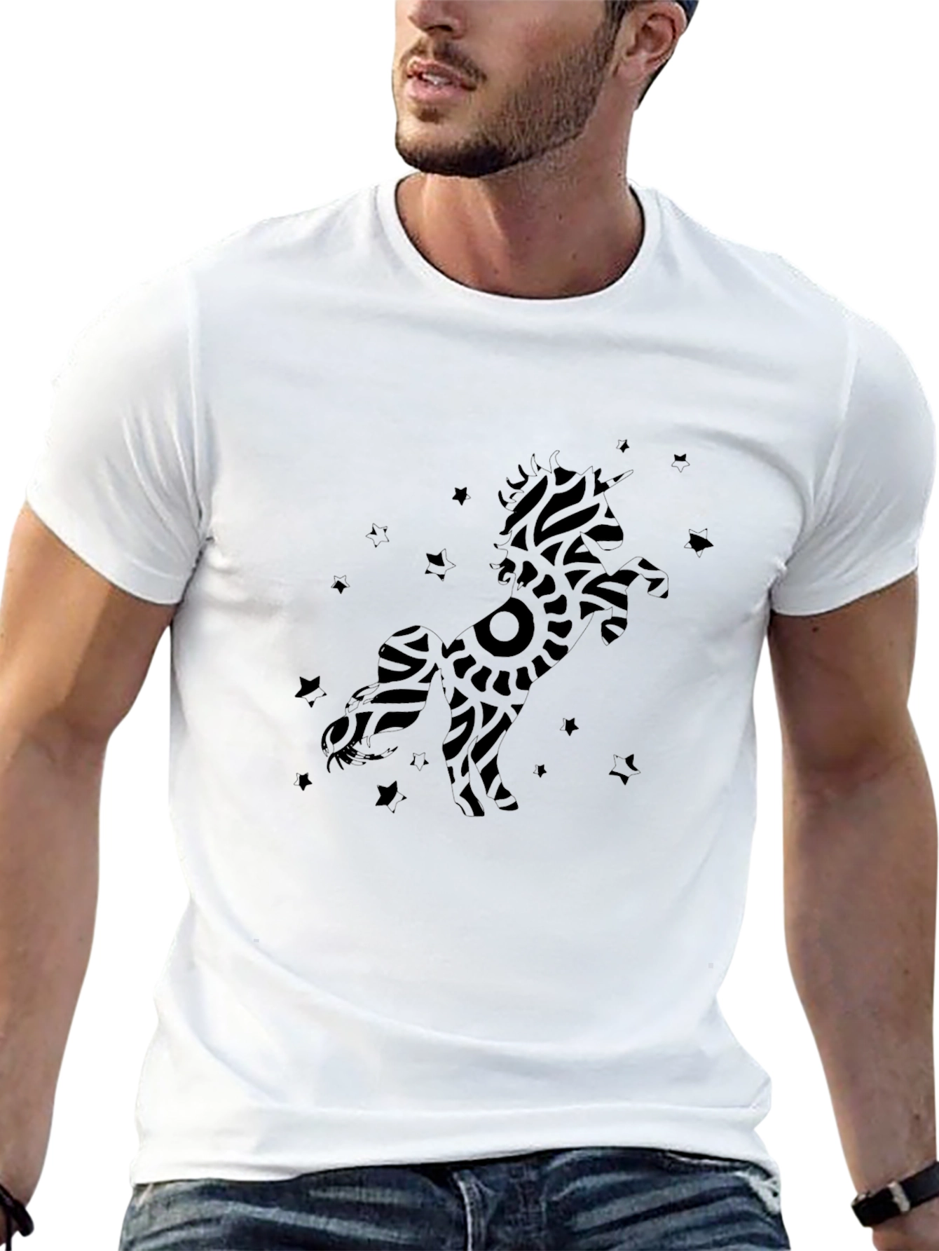 Black Unicorn Graphic Tee - Modern Style