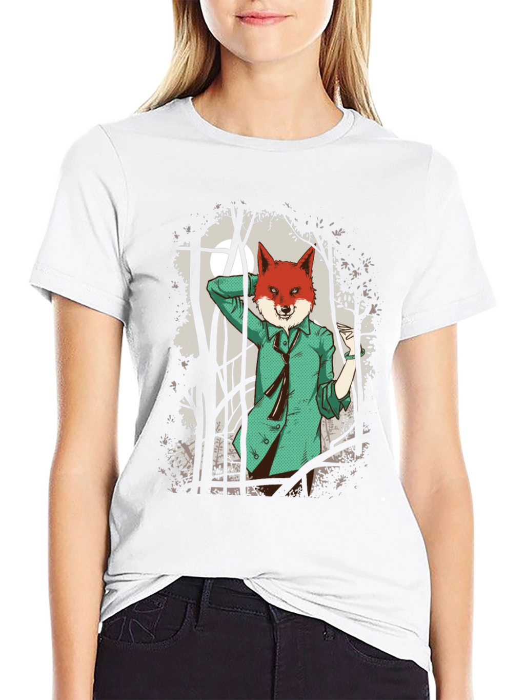 Fox in Suit Graphic Tee - Urban Style